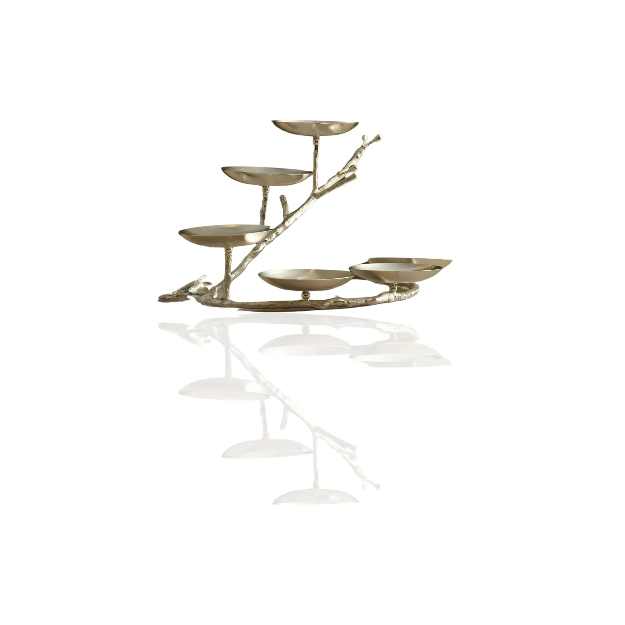 Six-Bowl Branch Serving Stand - Silver image