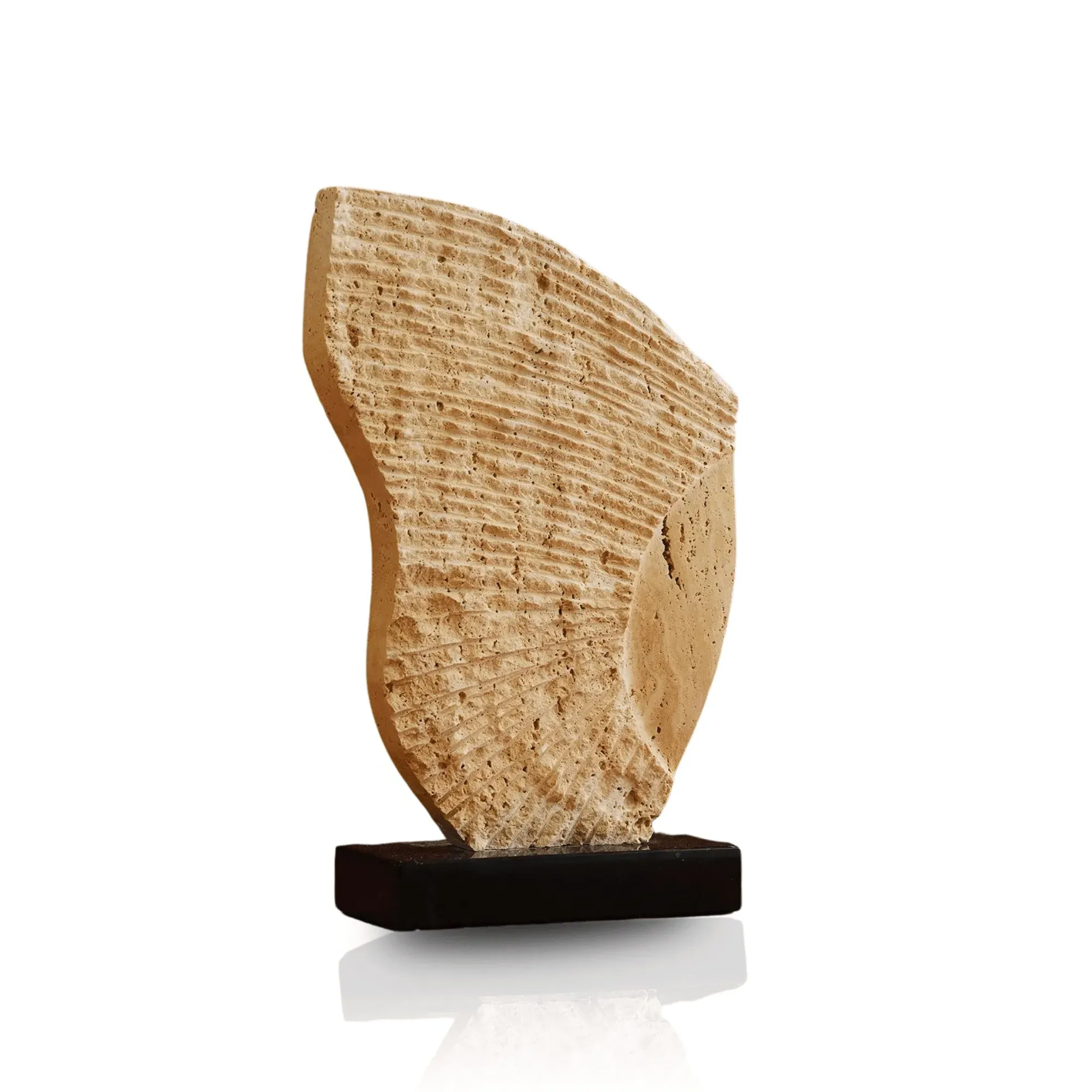 Travertine Wind Sculpture - Beige