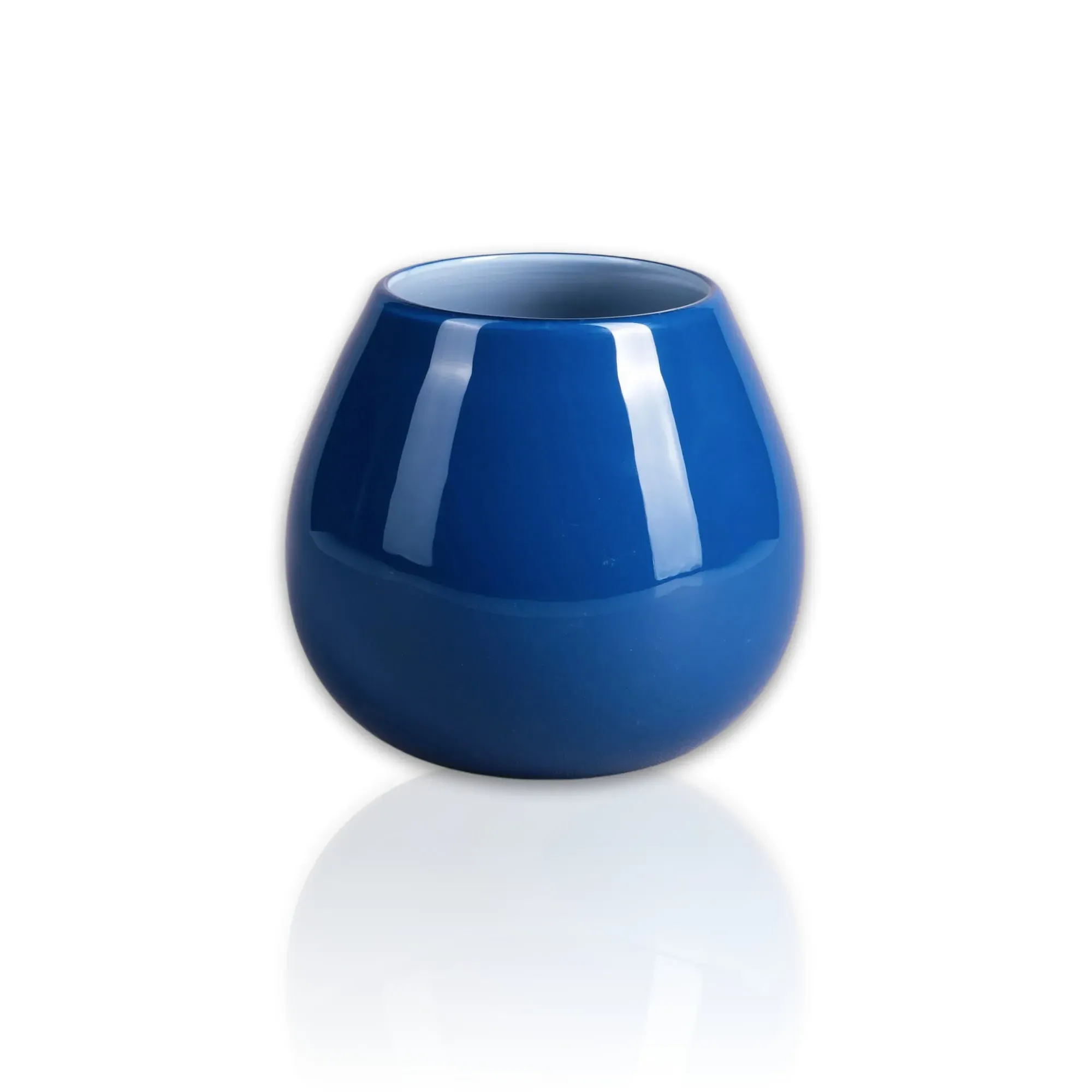 Vetro Terra Hand Blown Glass Tumbler - Deep Blue image