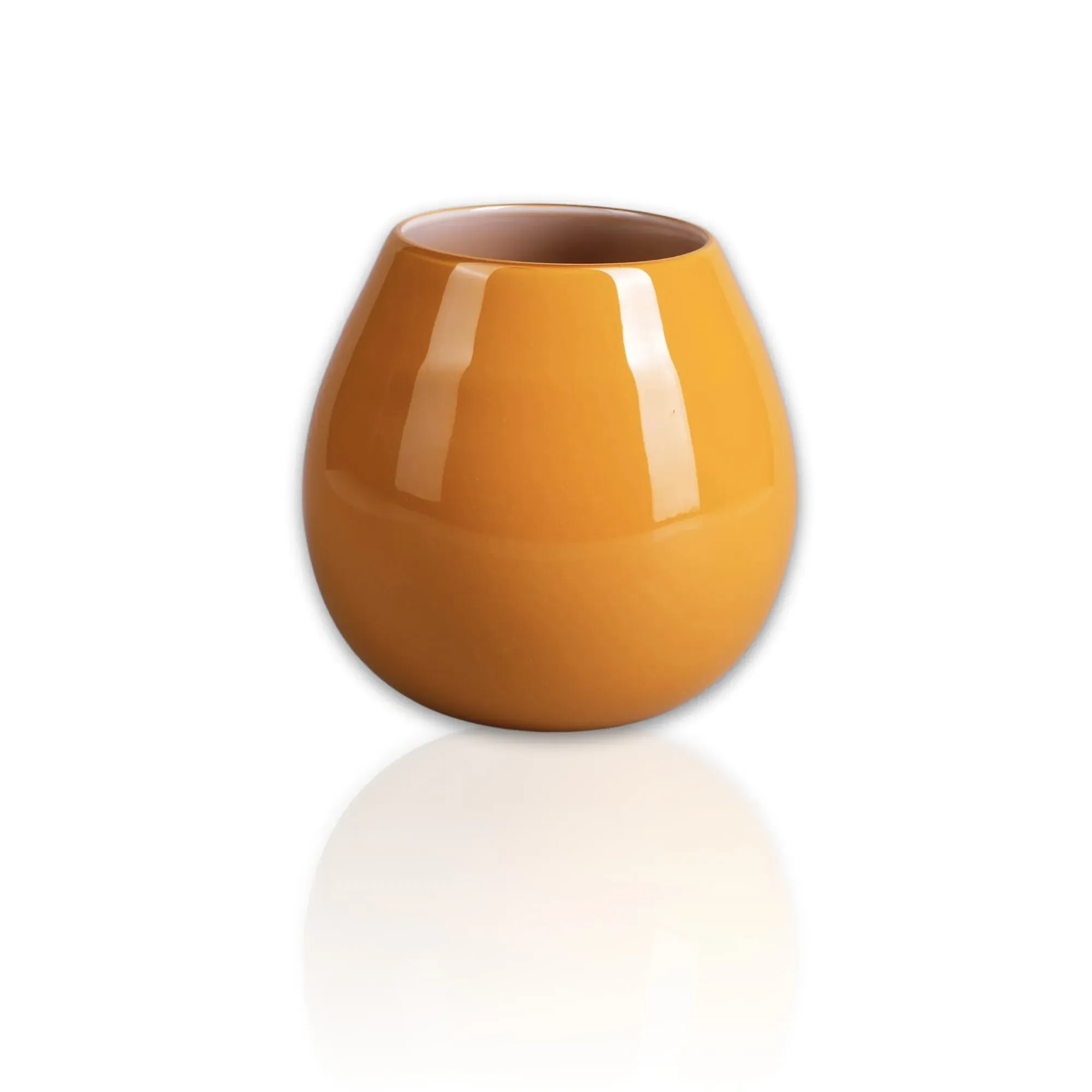 Vetro Terra Hand Blown Glass Tumbler - Golden Yellow