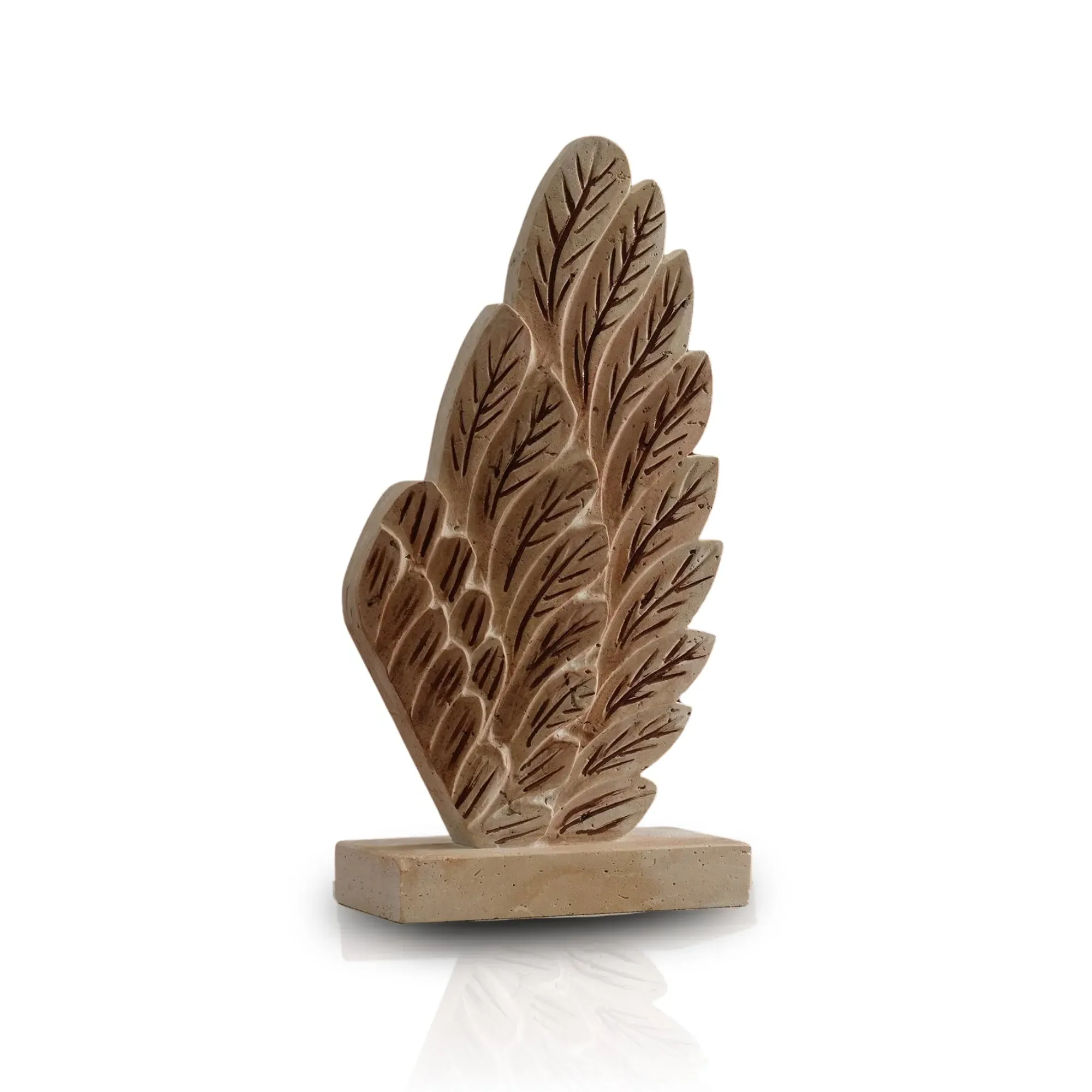 Wing Travertine Sculpture - Beige