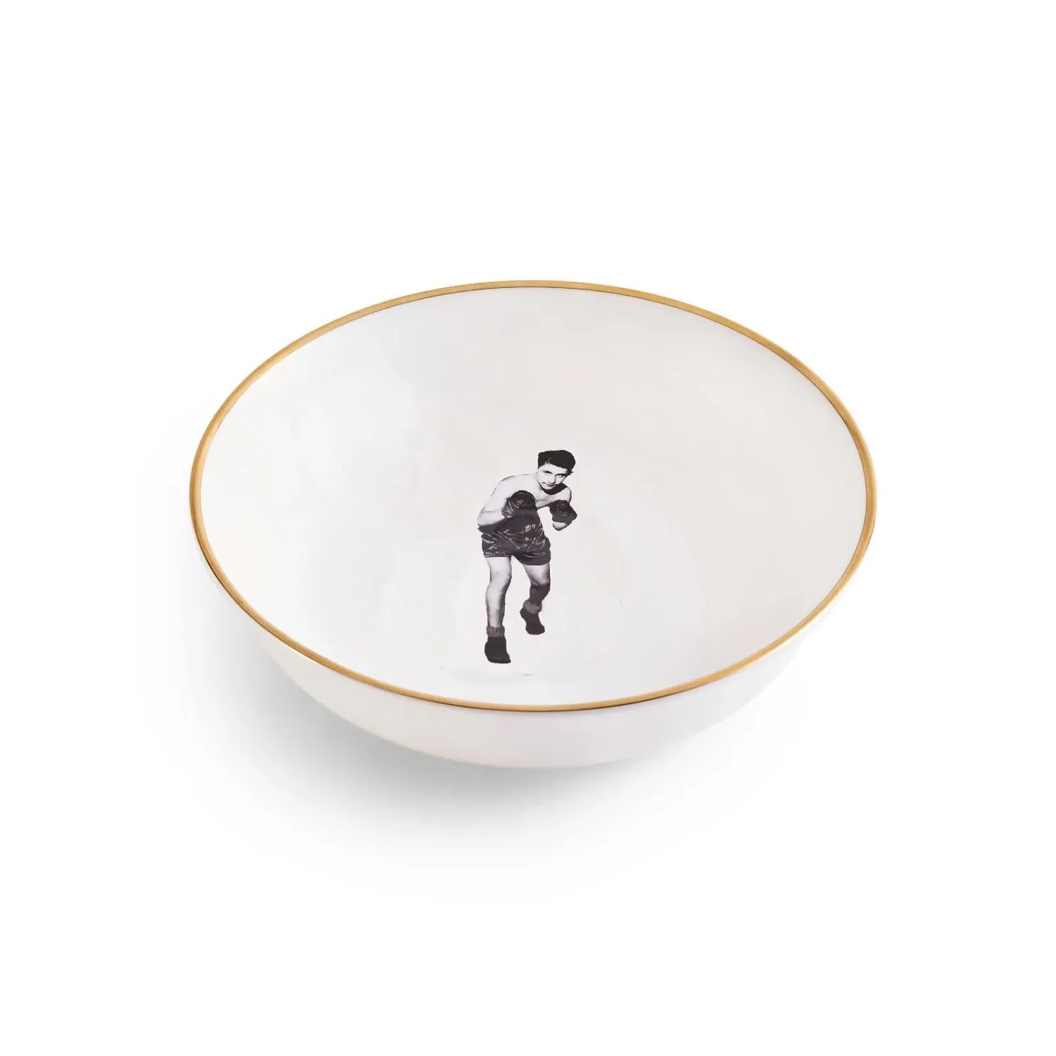 Fighting Spirit Dessert Bowl - White, Fine Bone China