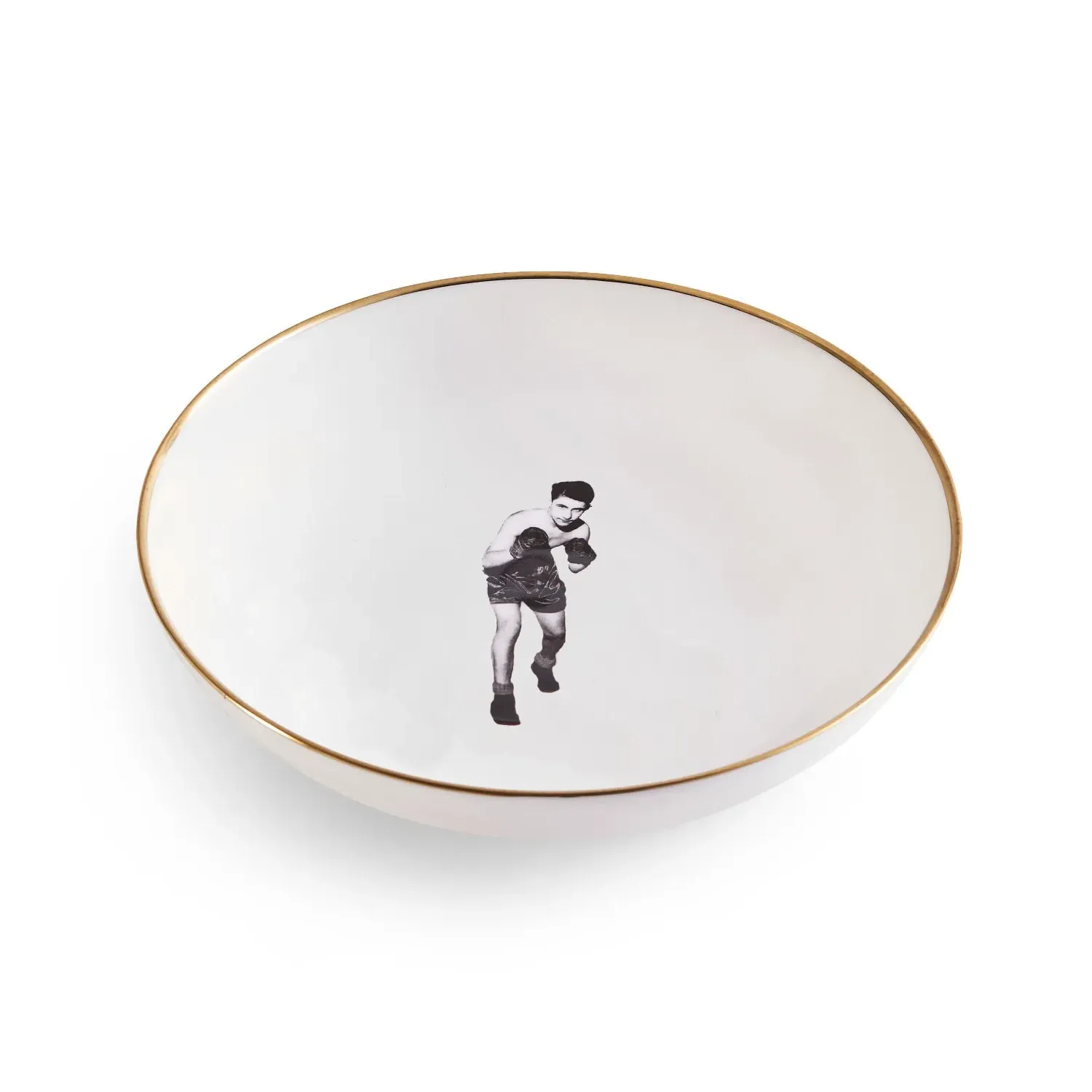 Fighting Spirit Pasta Bowl - White, Fine Bone China
