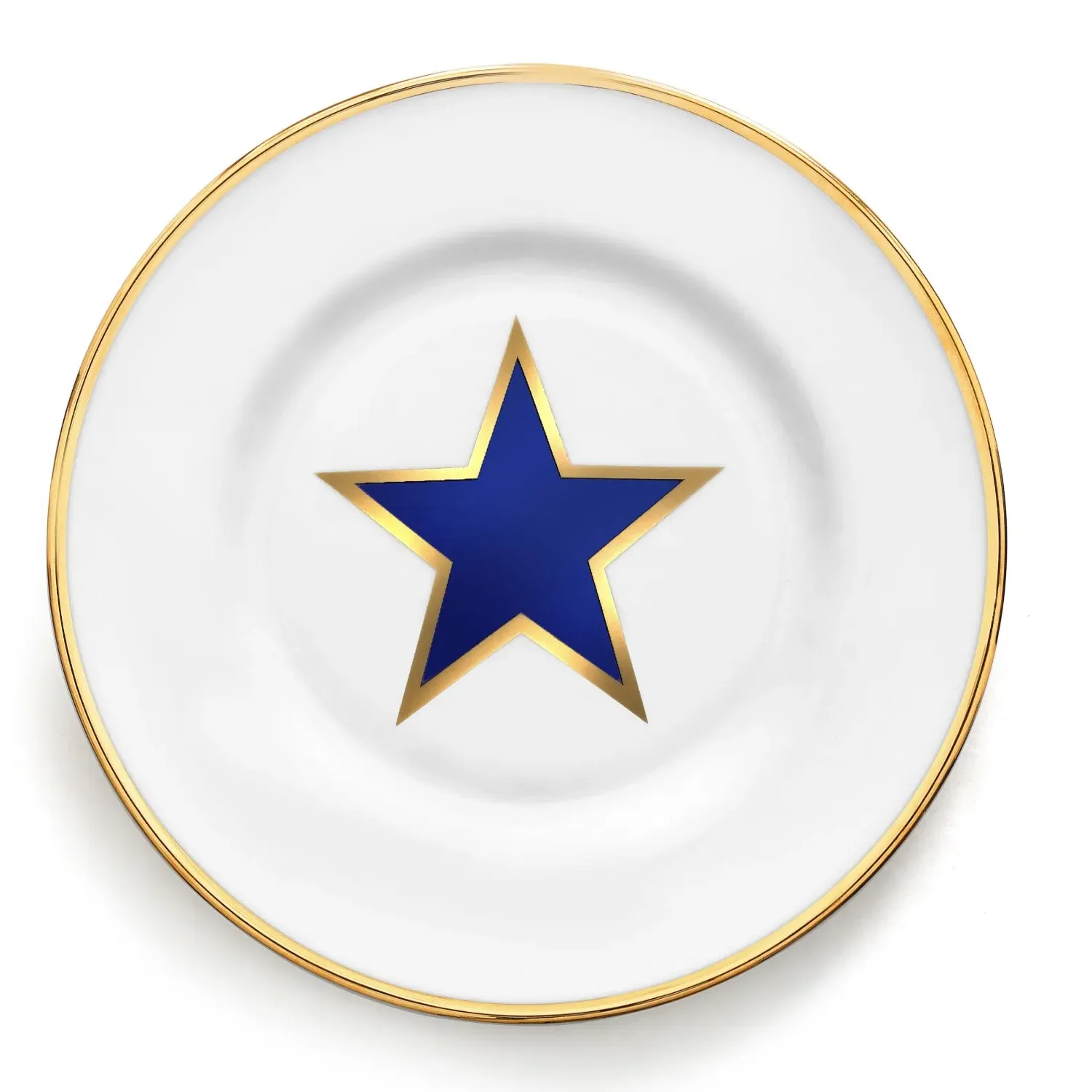 Lucky Star Dessert Plate - Gold, Bone China image