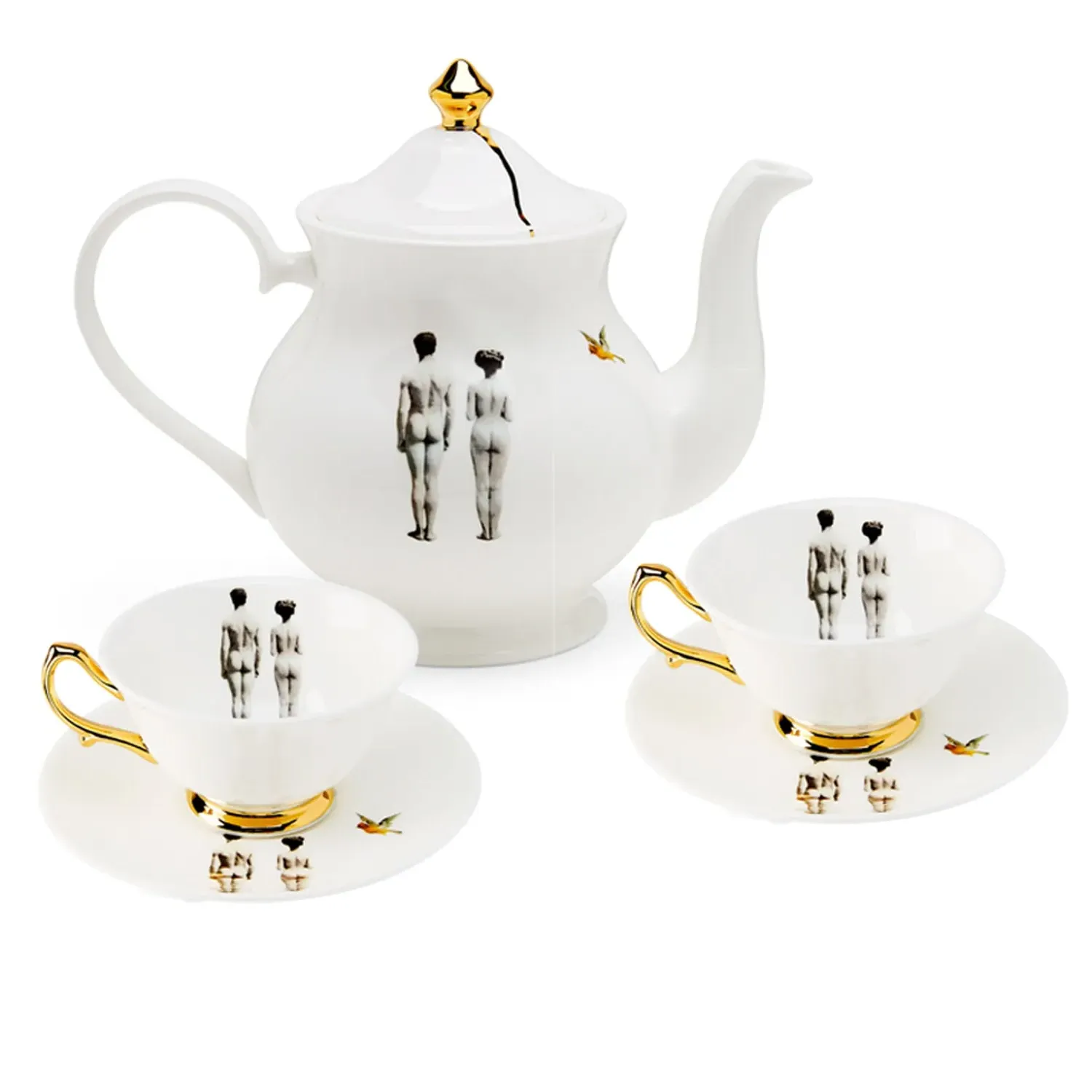 Models Tea For Two Set - Gold, Fine Bone China