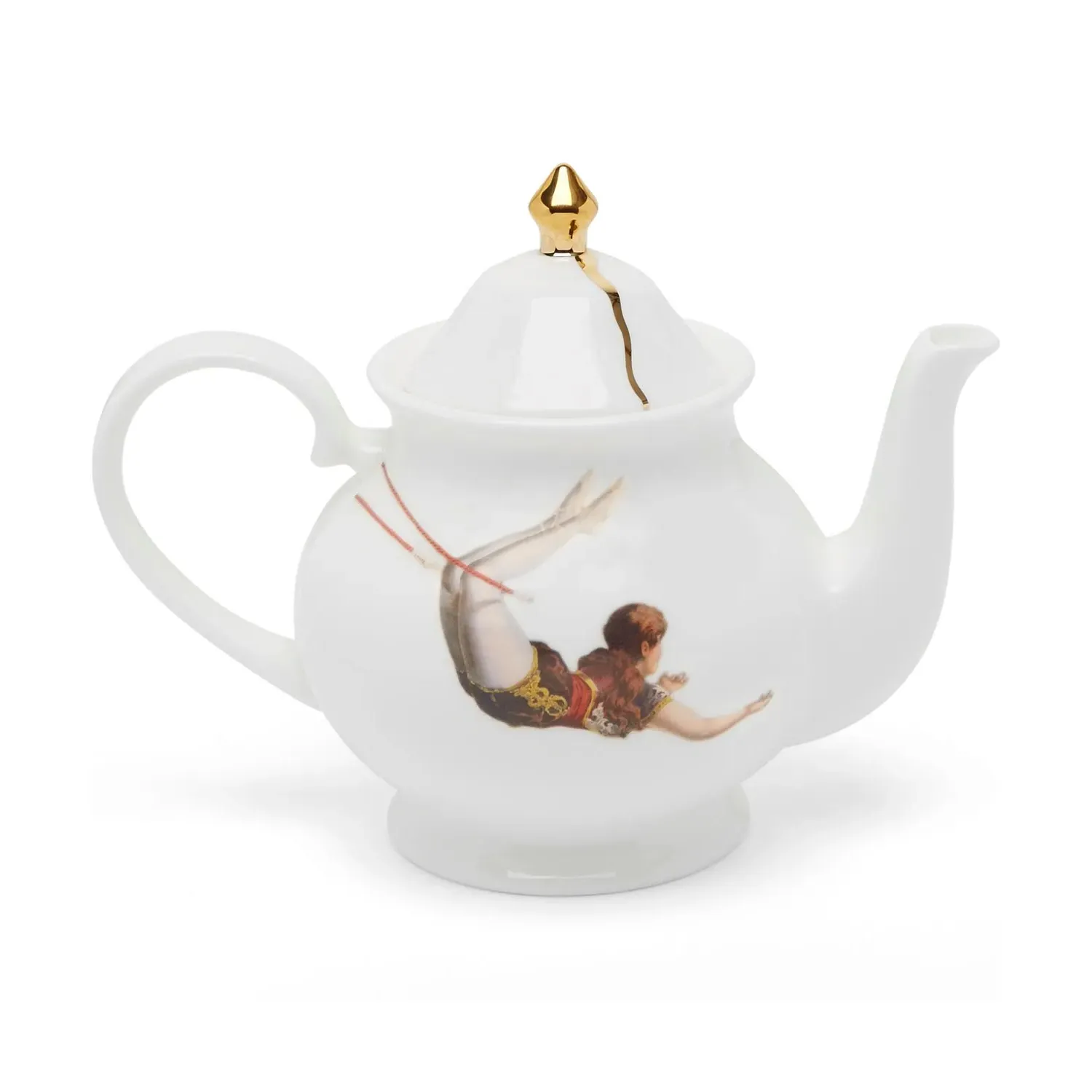 Trapeze Tea For One Teapot - White, Fine Bone China image