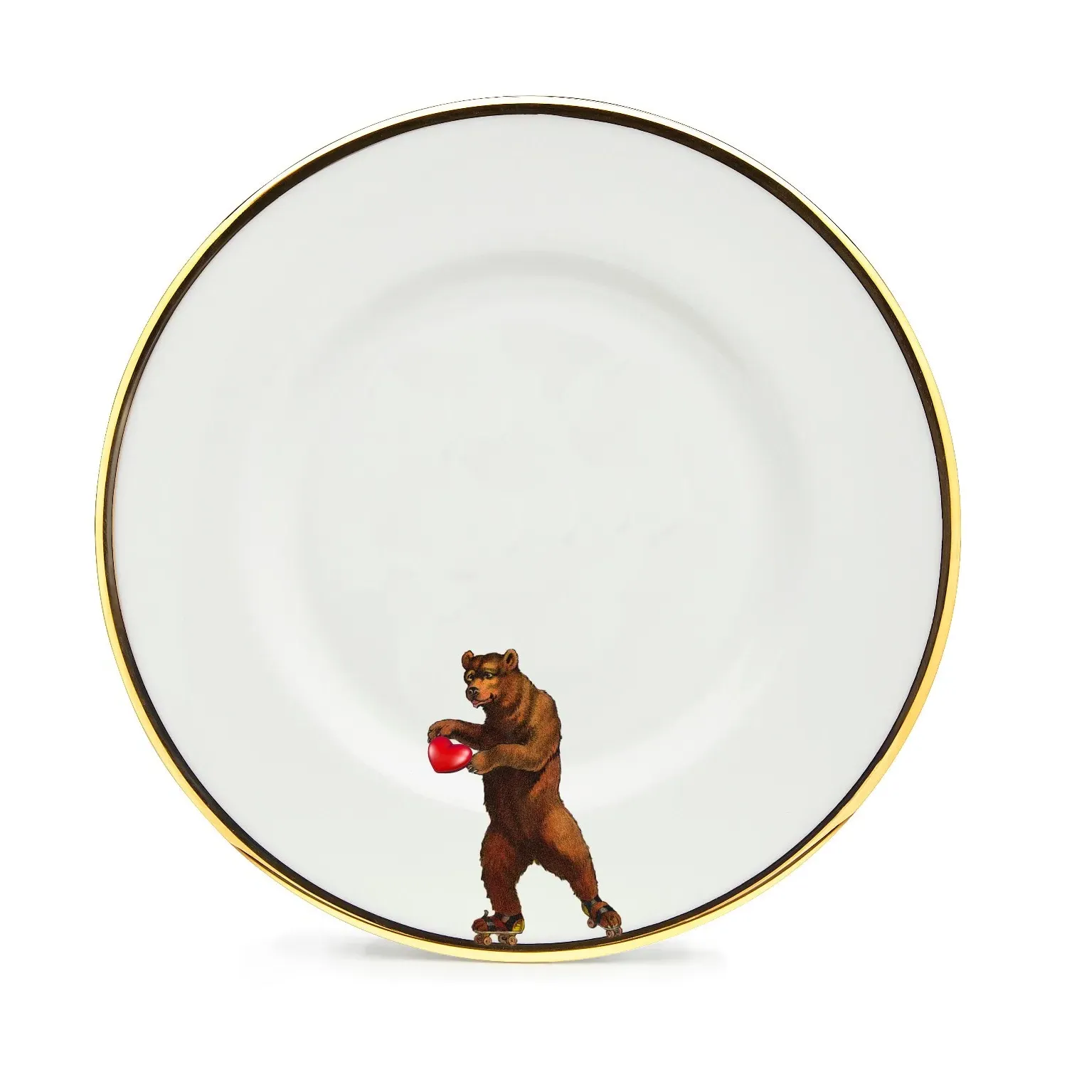 You Hold My Heart Dessert Plate - Gold, Fine Bone China