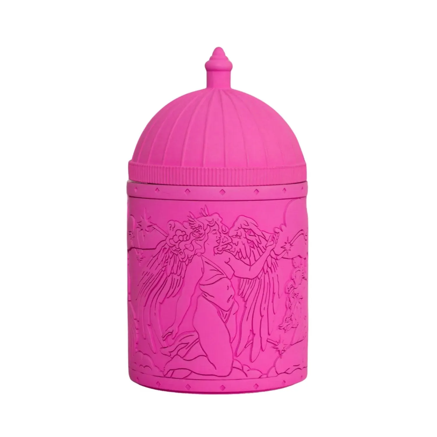 Sapphos Angels Refillable Candle Holder - Pink, Concrete