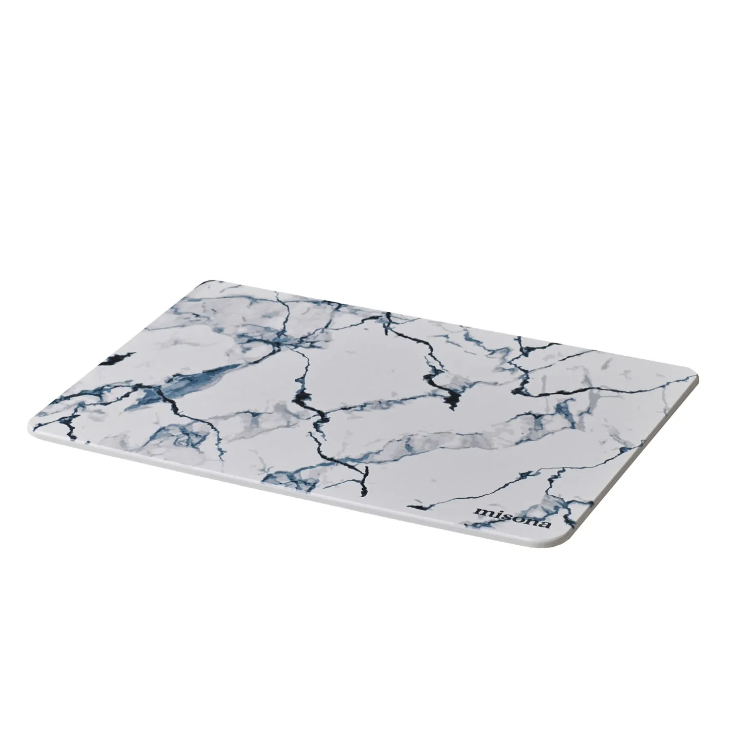 Diatomite Stone Bath Mat - White Marble