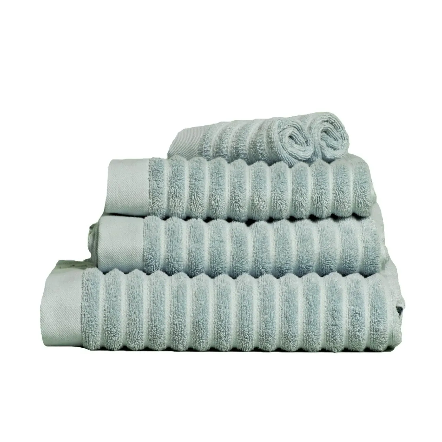 Organic Cotton Minimo Towel Set - Duck Egg Blue