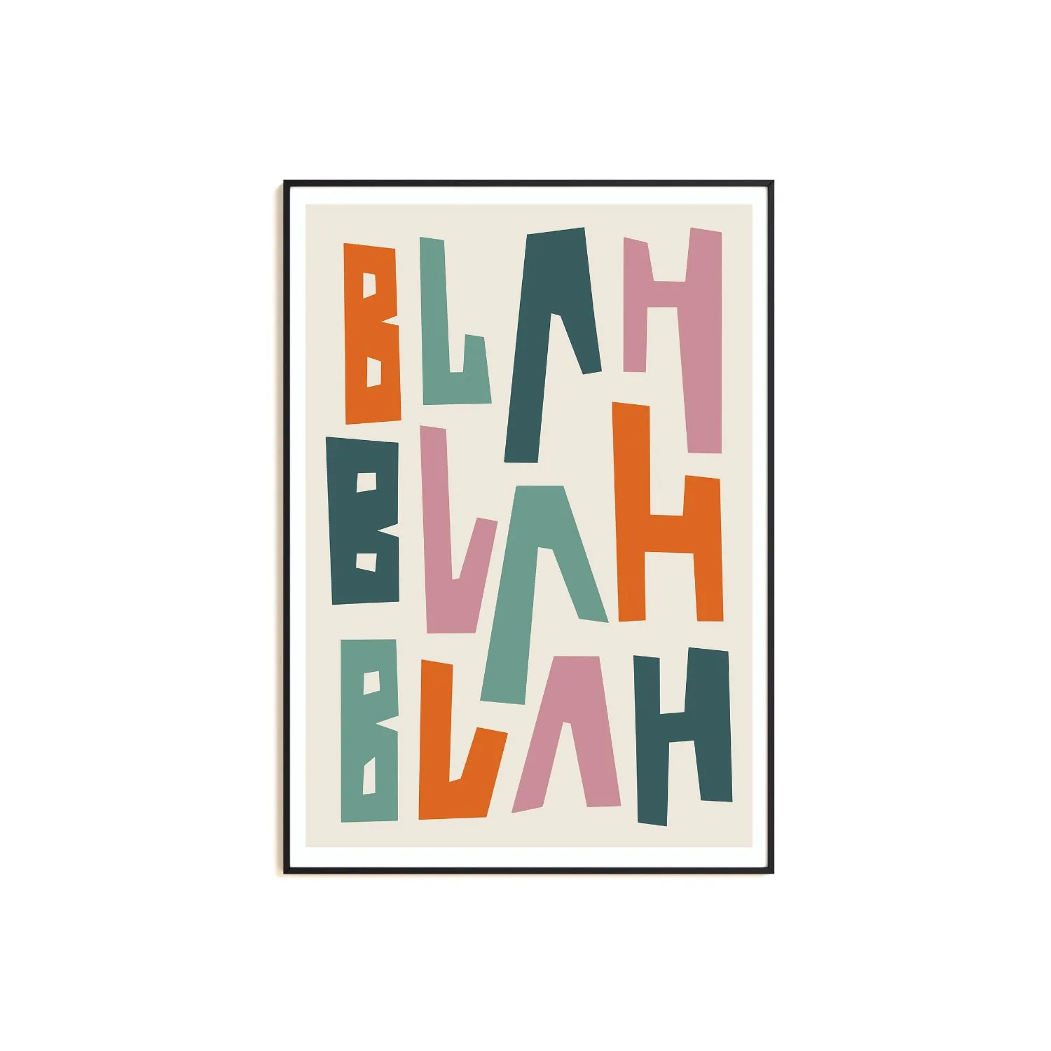 Blah Blah Blah A3 Typography Art Print