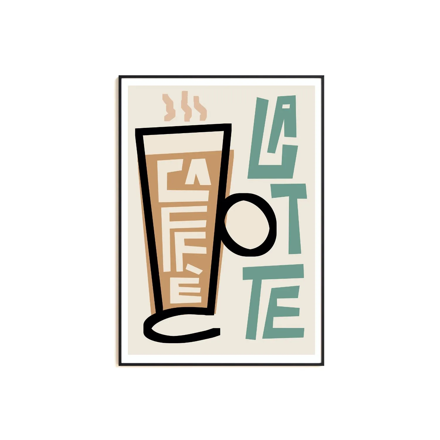 Caffe Latte A2 Art Print - Brown