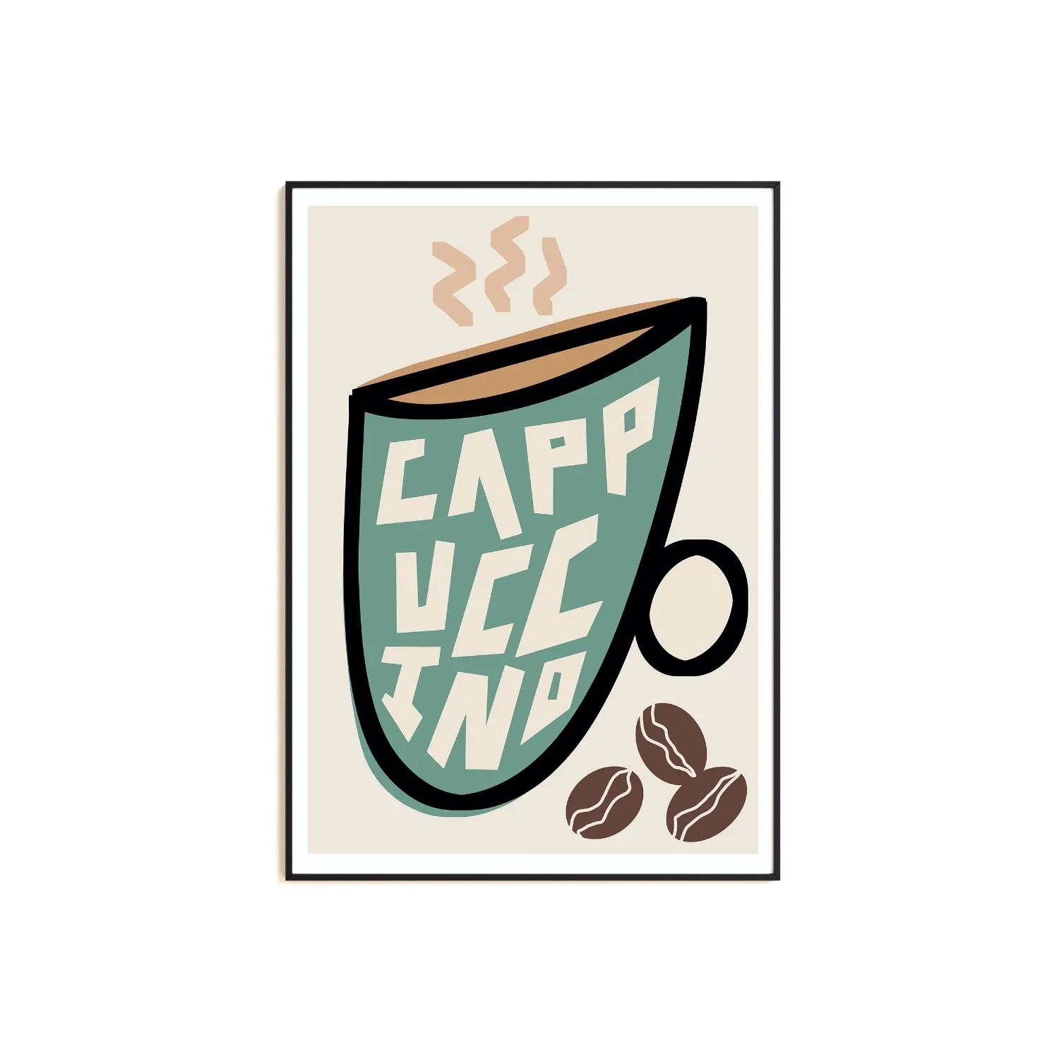 Cappuccino A2 Art Print - Brown