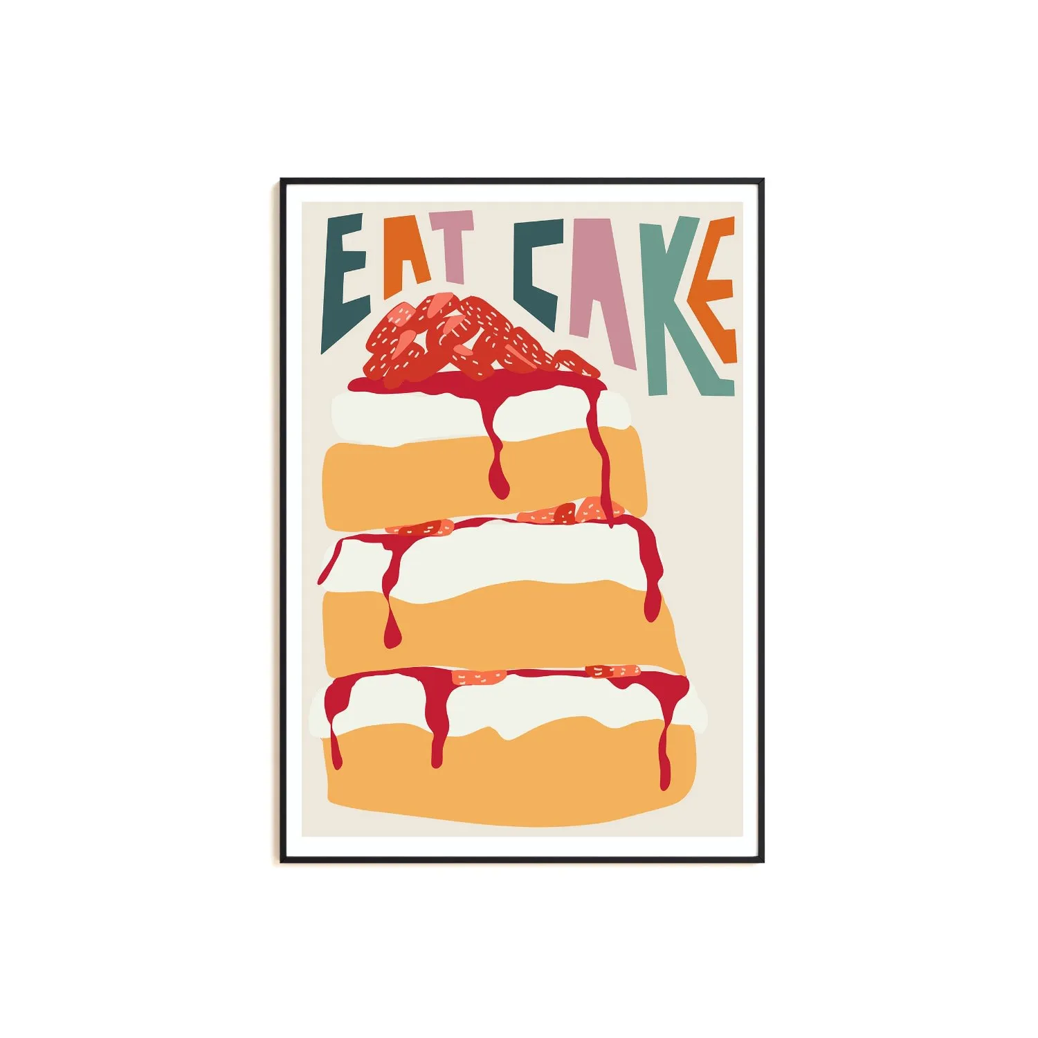 Eat Cake A3 Art Print - Matte Card image