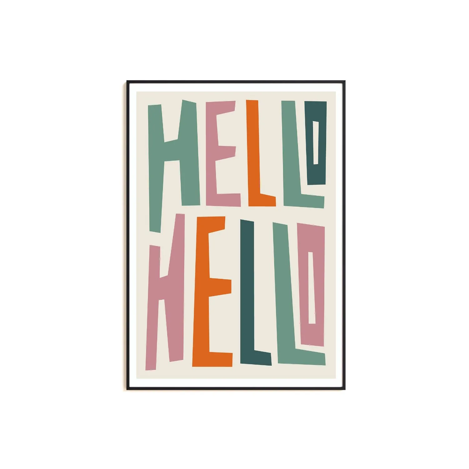 Hello Hello A3 Typography Art Print image