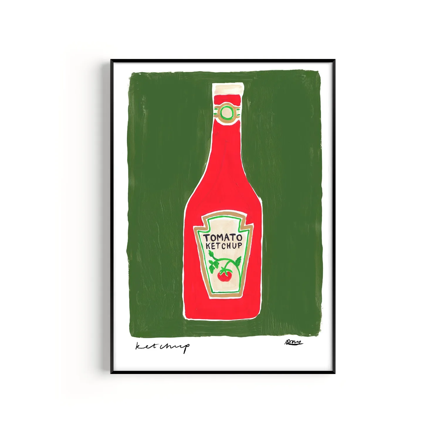 Ketchup A2 Art Print - Green