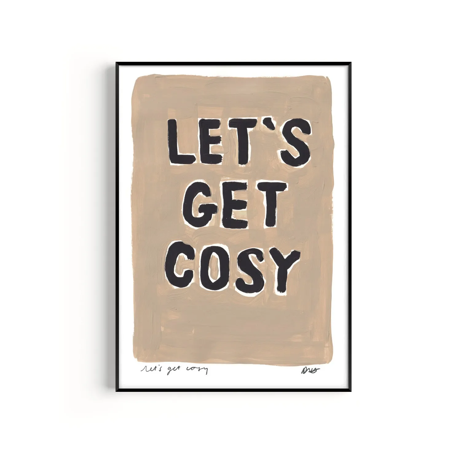 Lets Get Cosy A3 Art Print - Neutrals image