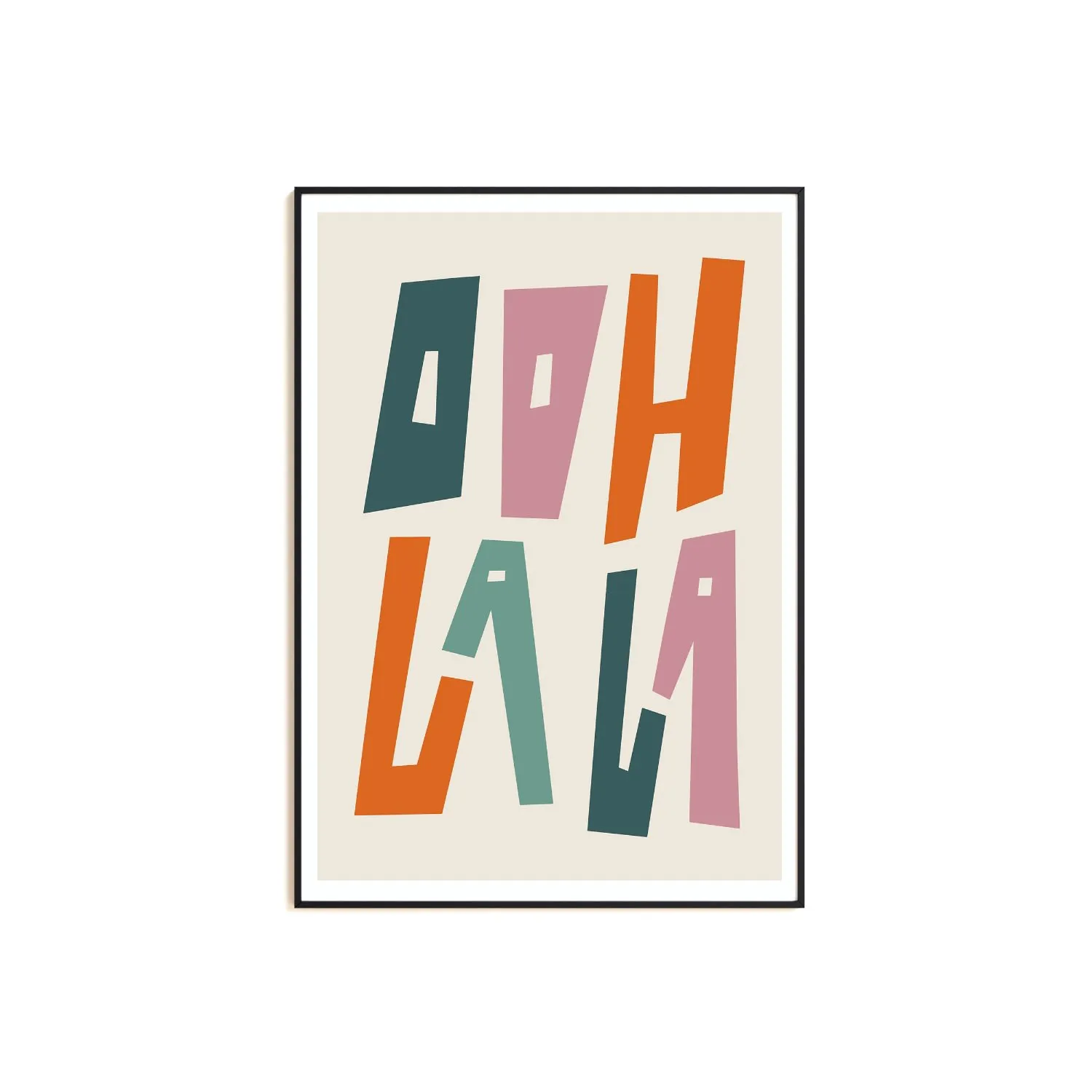 Ooh La La A3 Art Print - Typography image