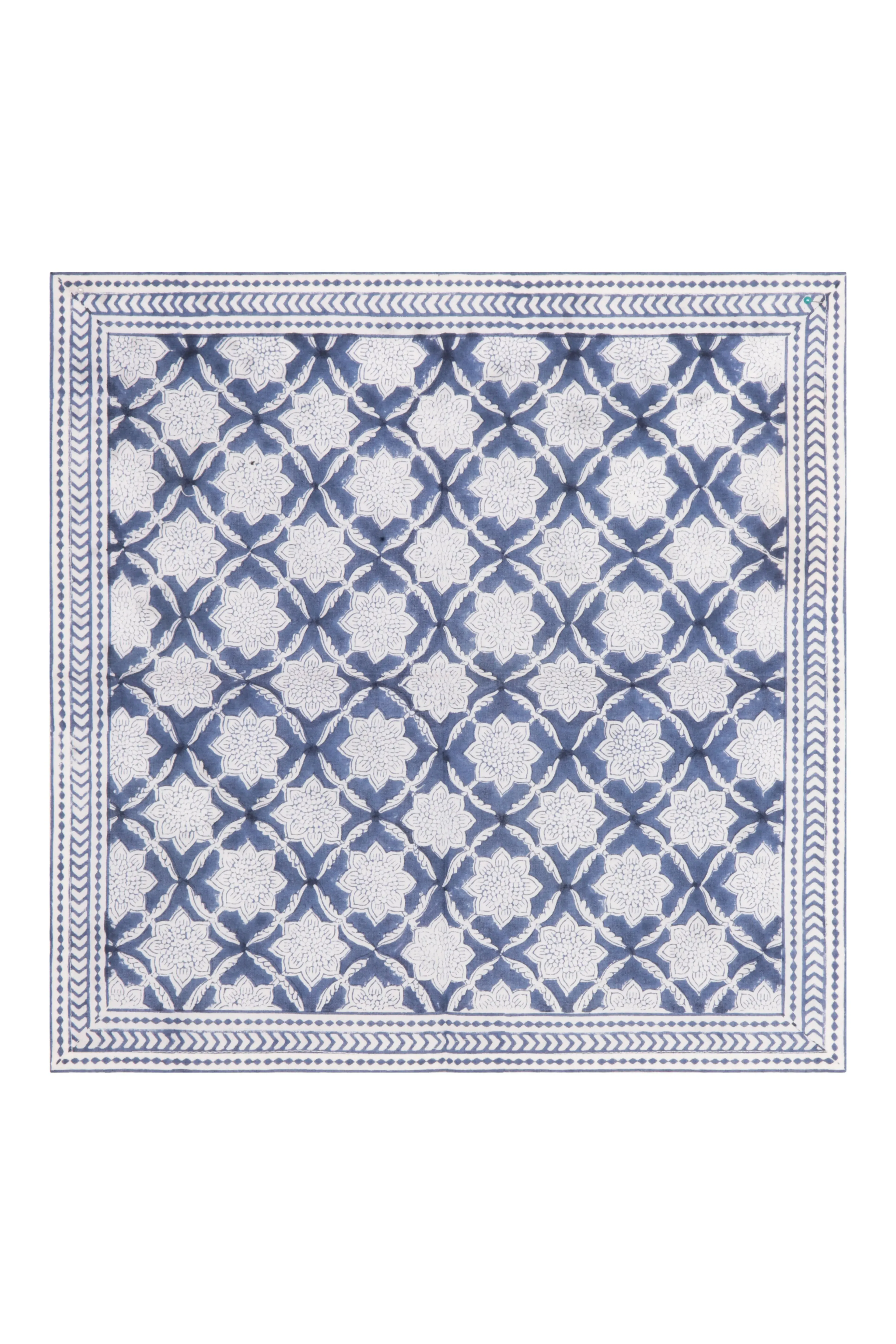 Fresco Stripe Border Napkin Set - Blue, Cotton image