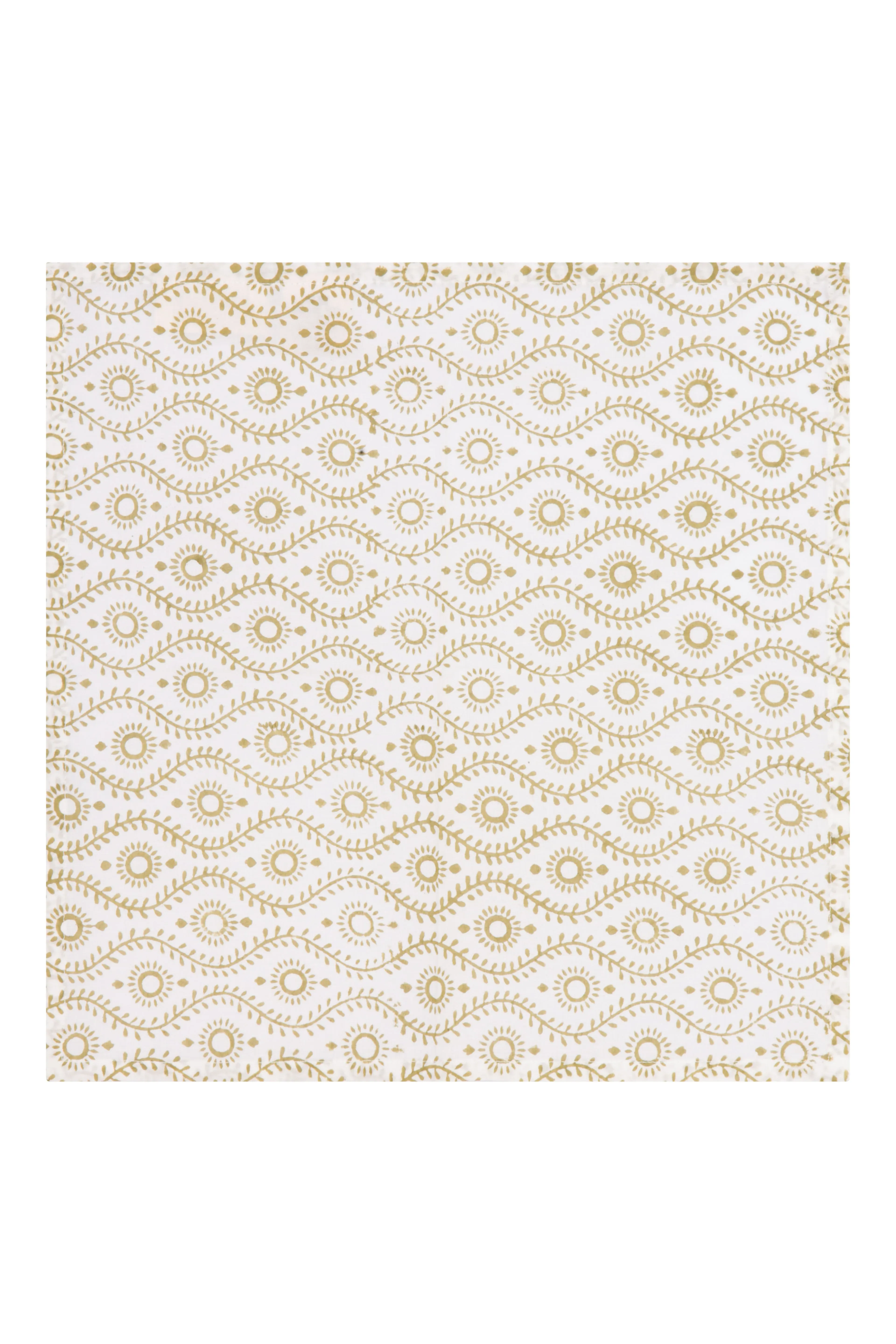 Fresco Stripe Wiggle Napkin Set - Green, Cotton