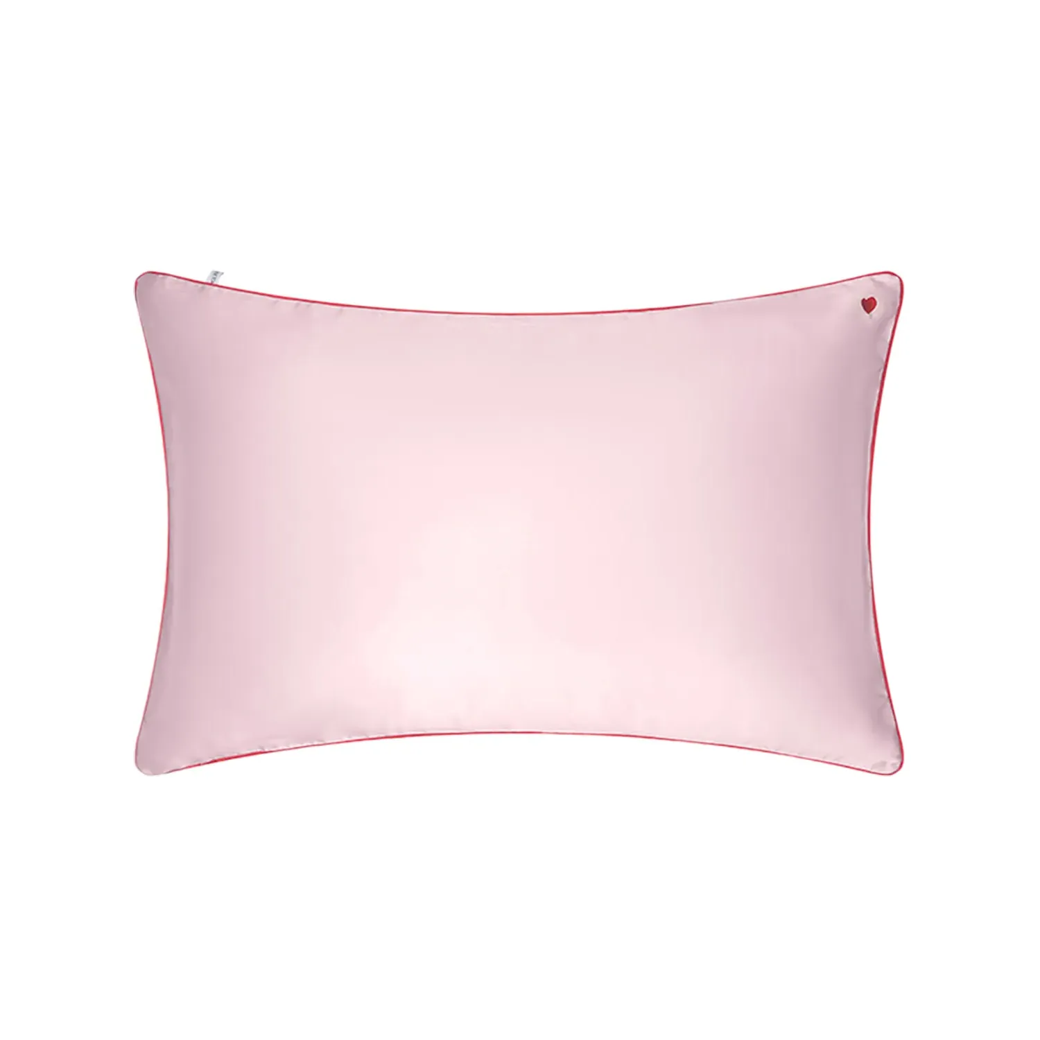 Little Heart Queen Size Silk Pillowcase - Pink