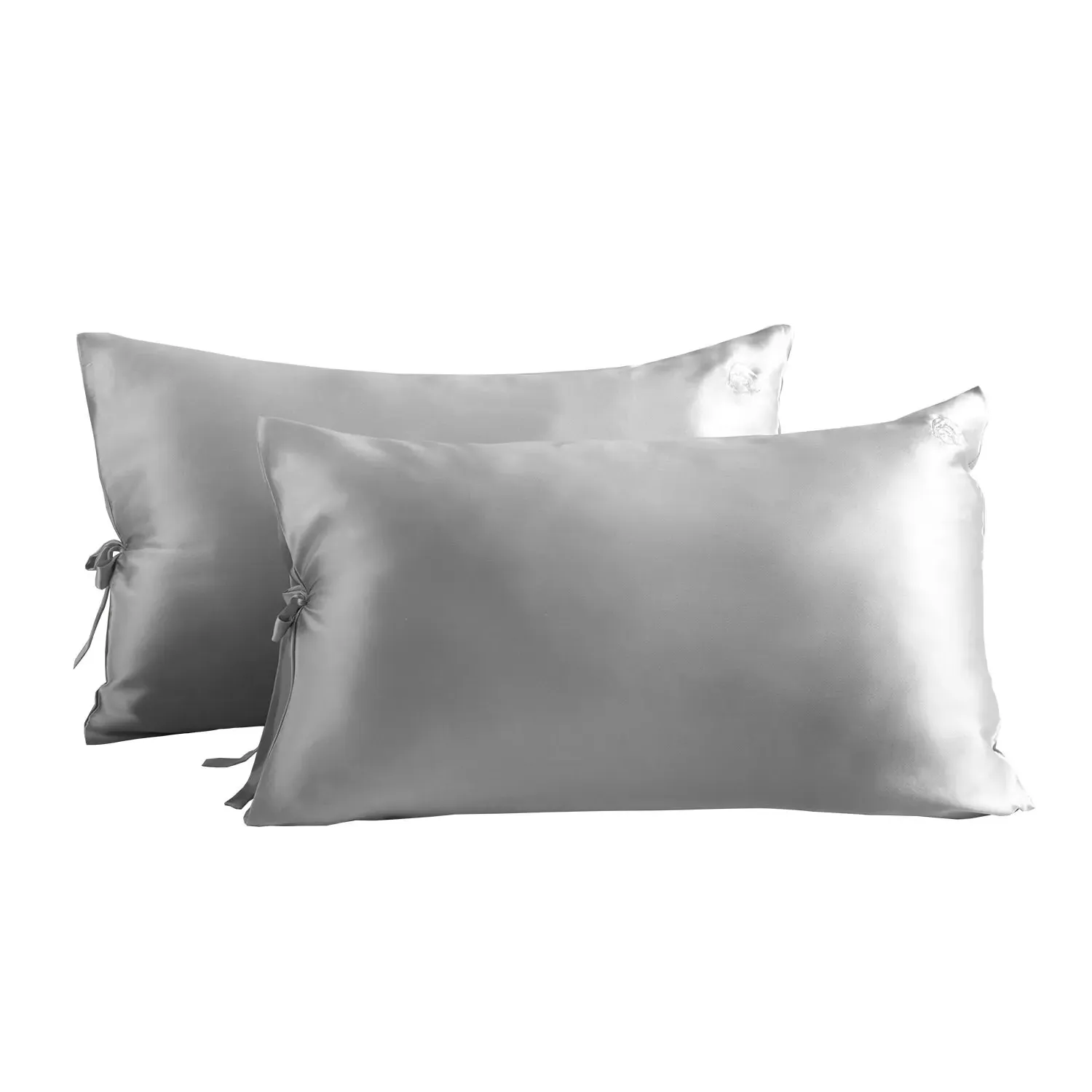 Sleeping Beauty Queen Size Pillowcase - Grey, Silk