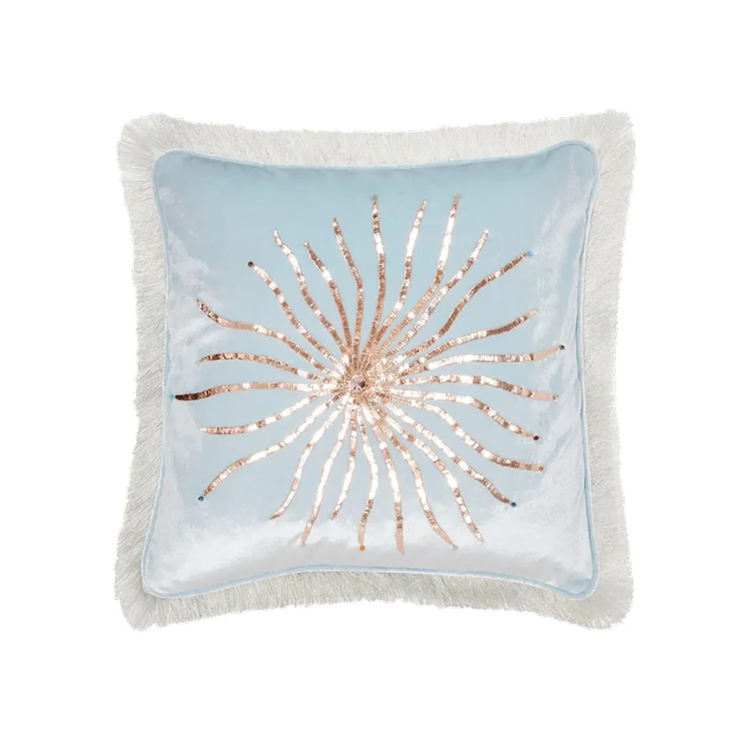 Callie Cushion - Blue, Velvet