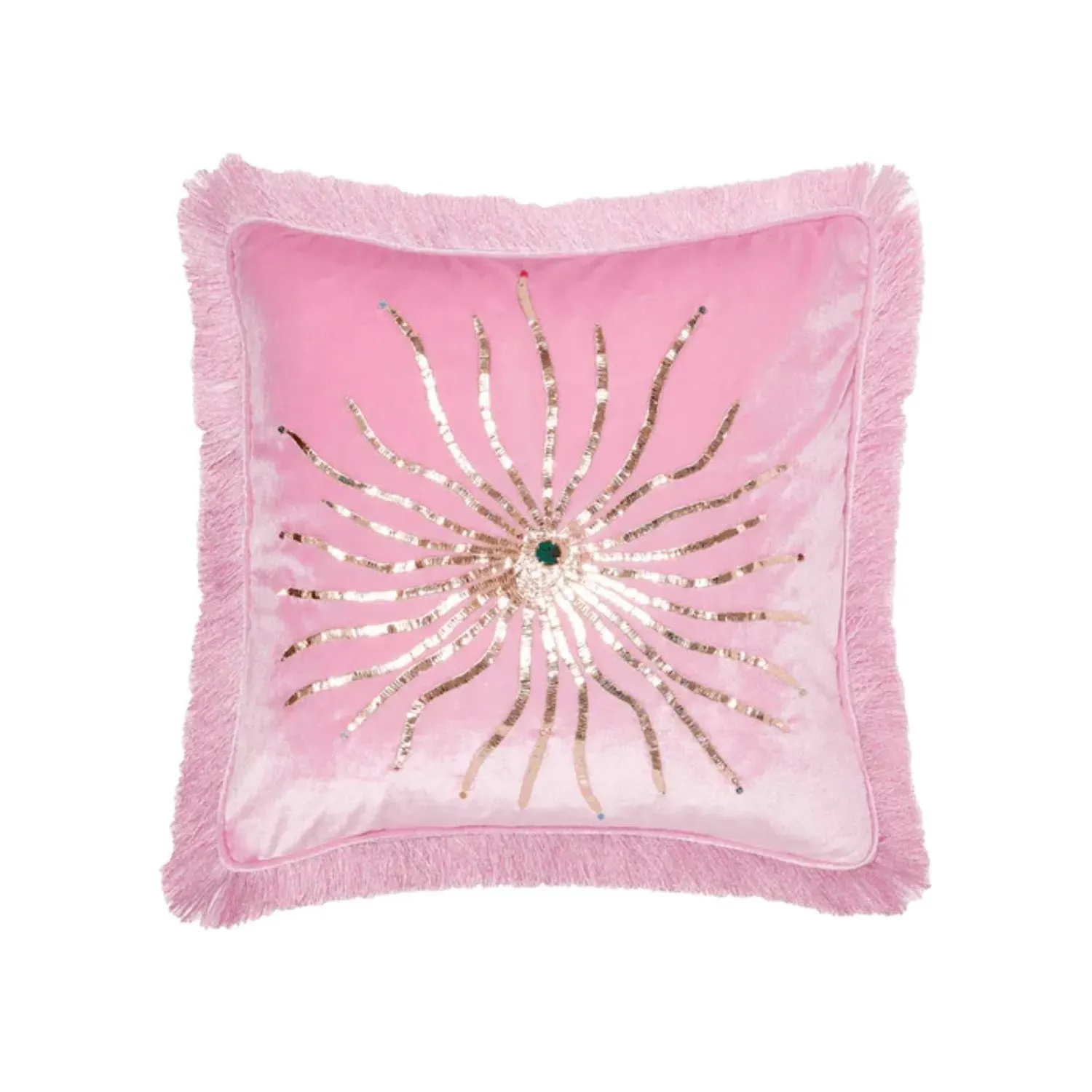 Callie Cushion - Pink, Velvet image