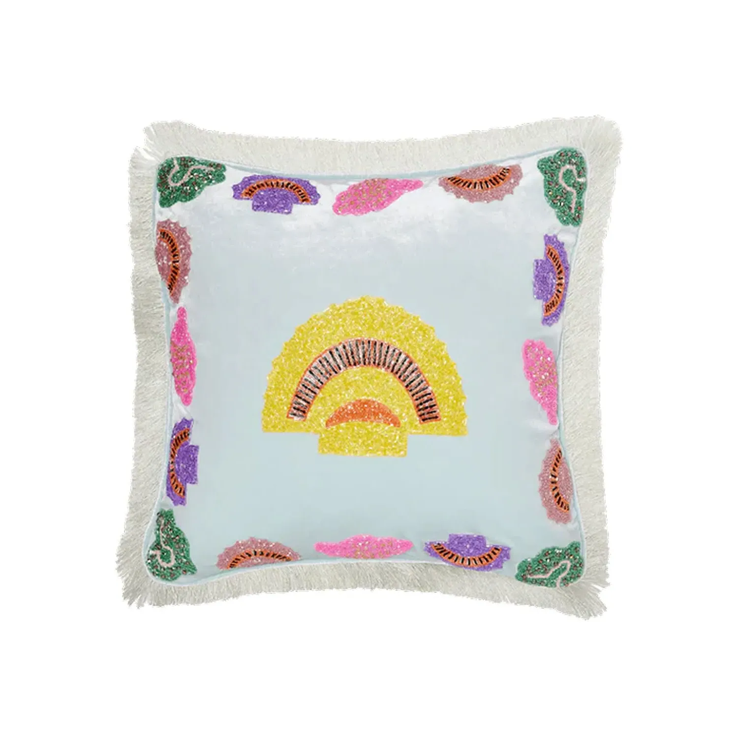 Hestia Cushion - Green, Velvet image