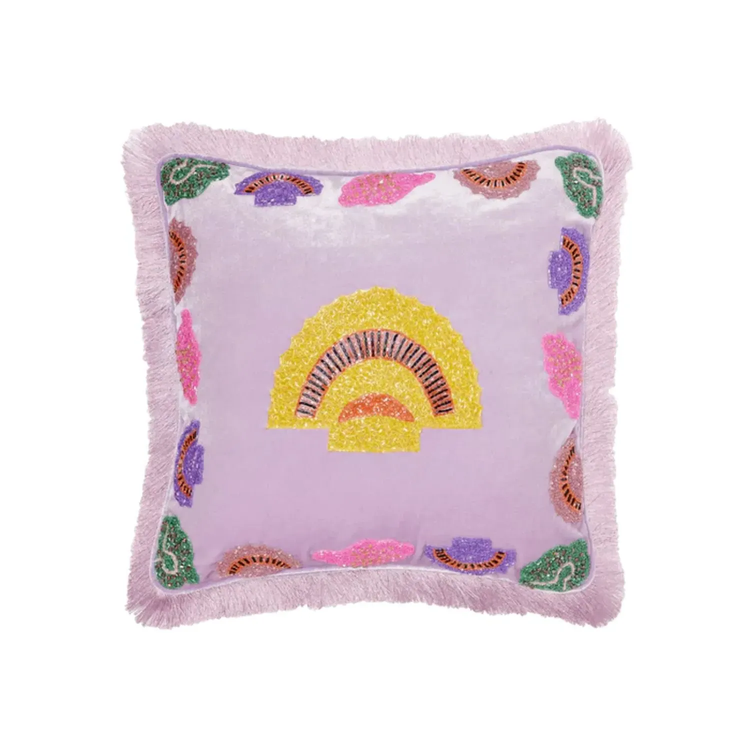 Hestia Cushion - Purple, Velvet