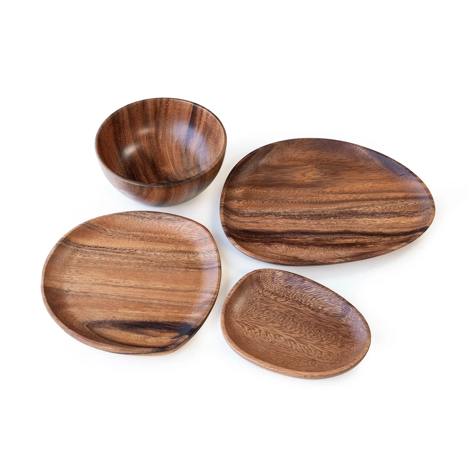 Forēe Wooden Dinnerware Set - Brown, Acacia