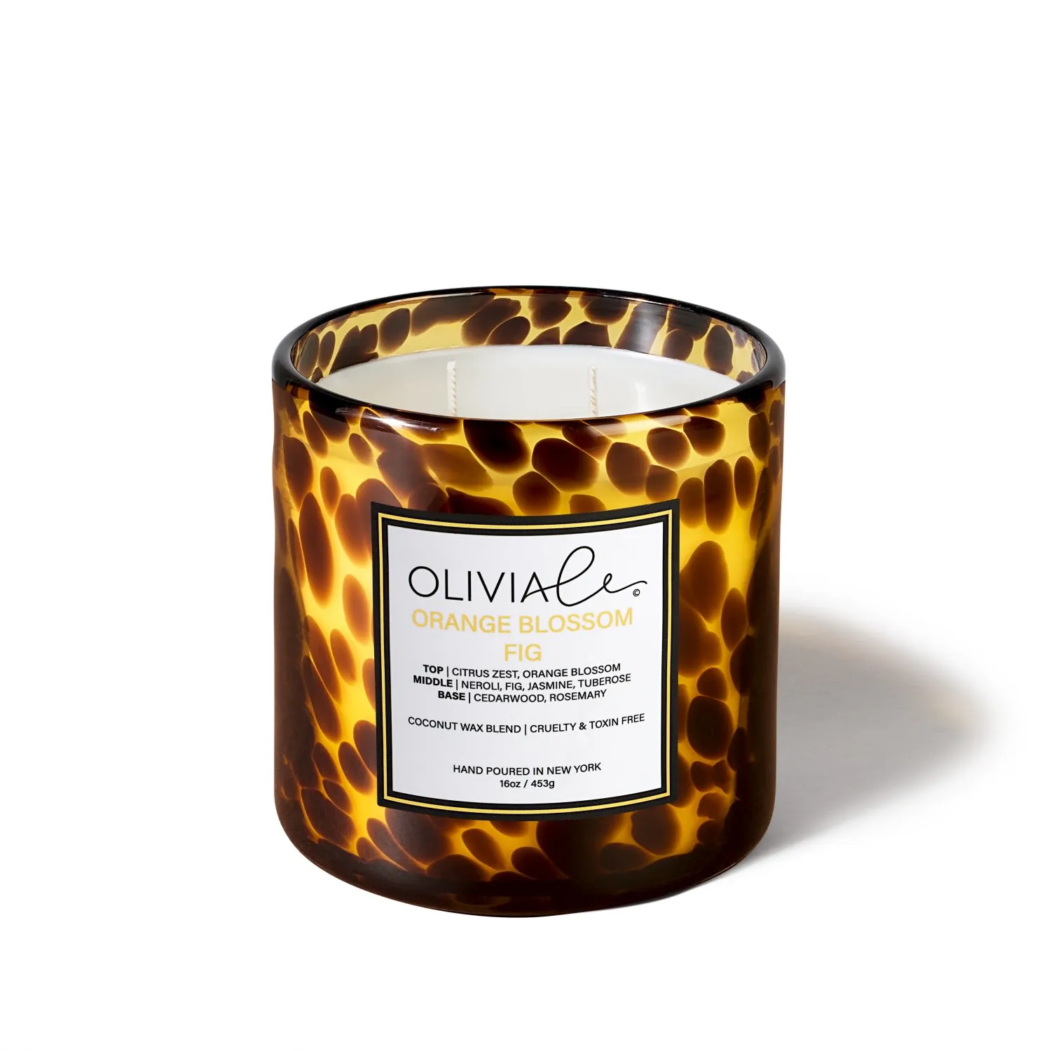 Orange Fig Blossom Tortoise Candle - Brown