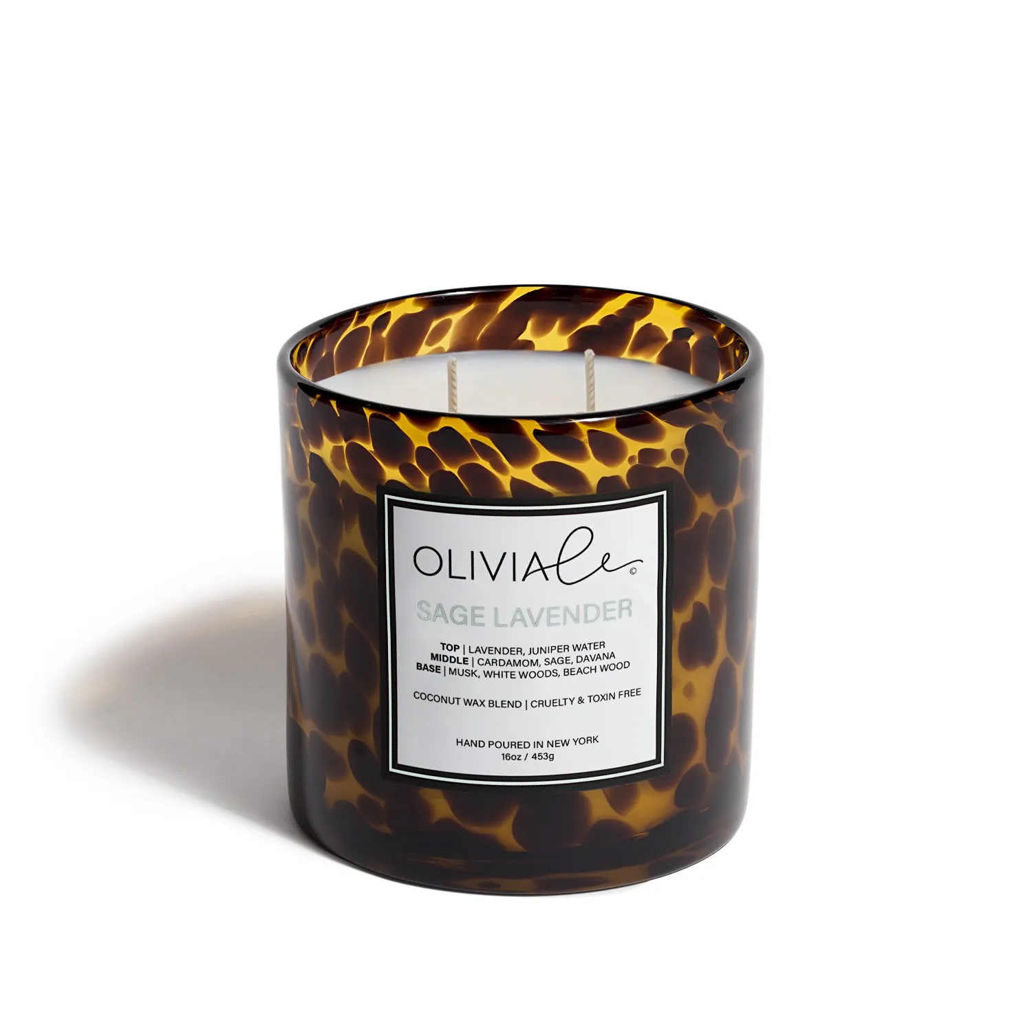 Sage Lavender Tortoise Candle - Brown image
