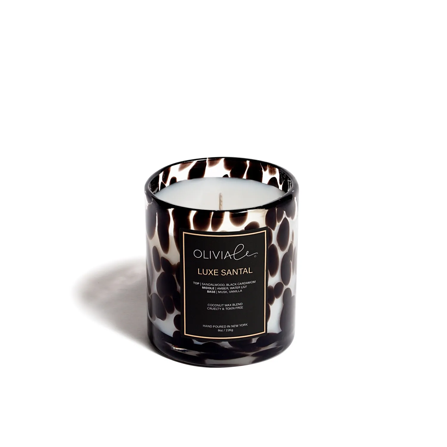 Santal Leopard Small Candle - Black image