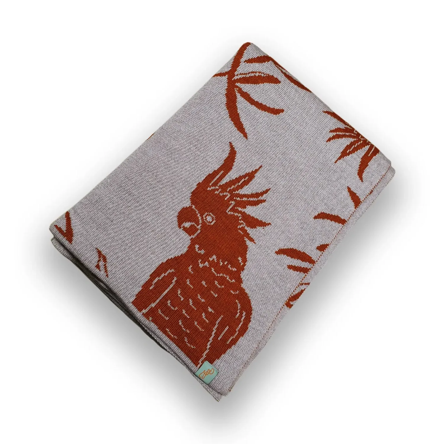 Hello Cocky Small Wool Blanket - Bronze, Merino