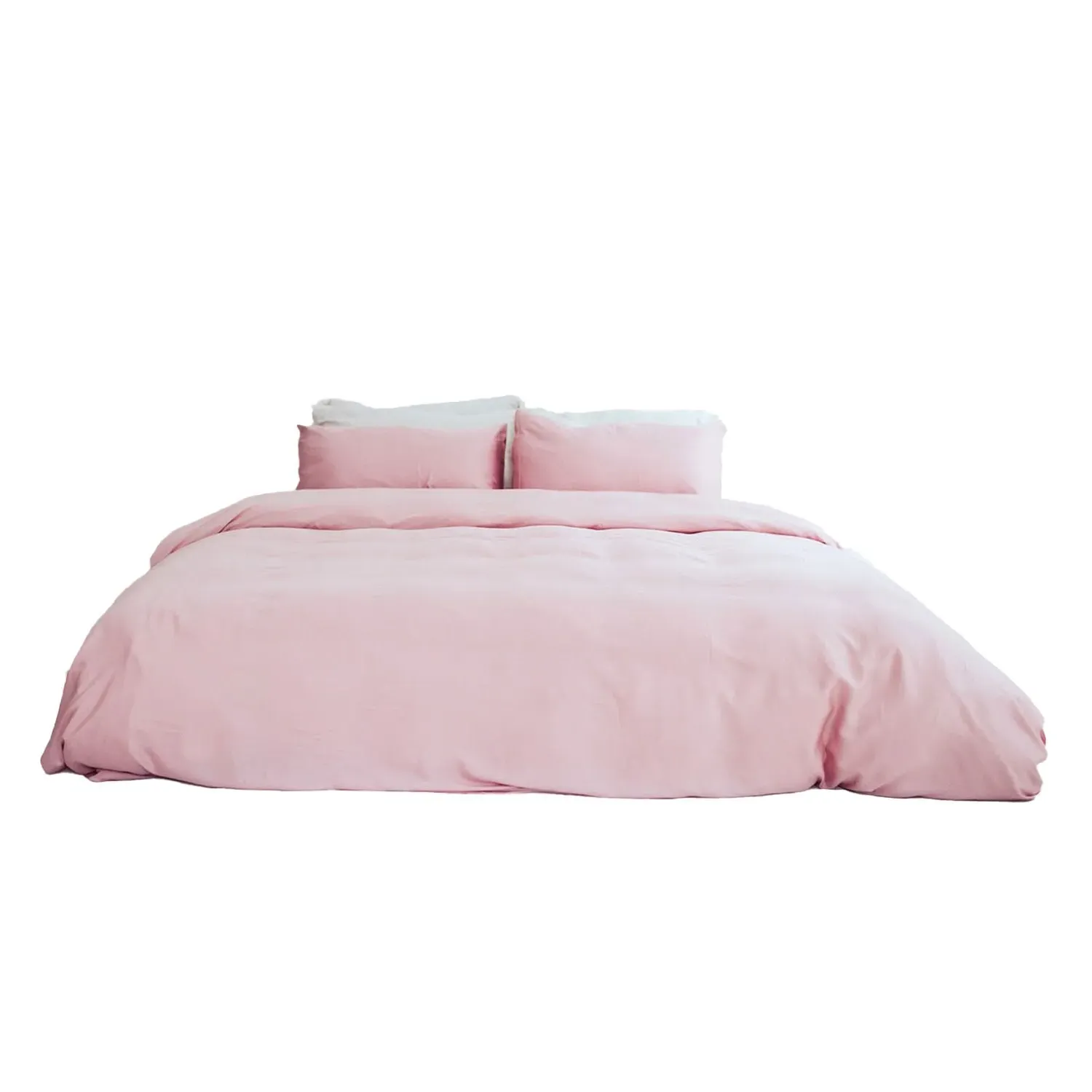 Single Bamboo Duvet Cover with Pillow Slip - Pink