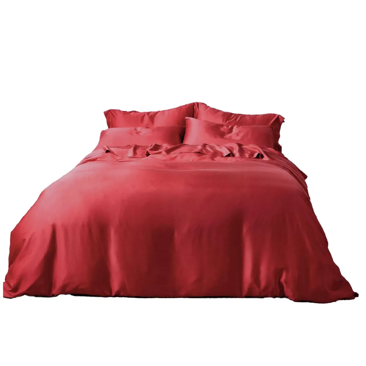 UK King Sheet Set - Red, Bamboo Lyocell