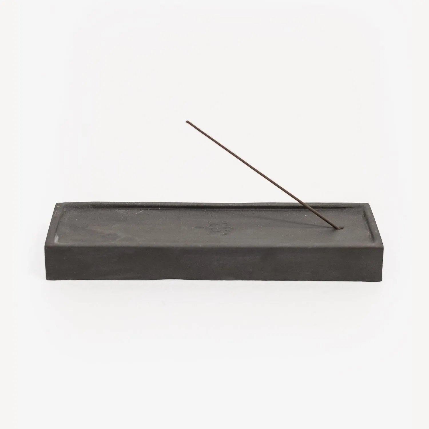 Handcrafted Clay Incense Holder - Black image