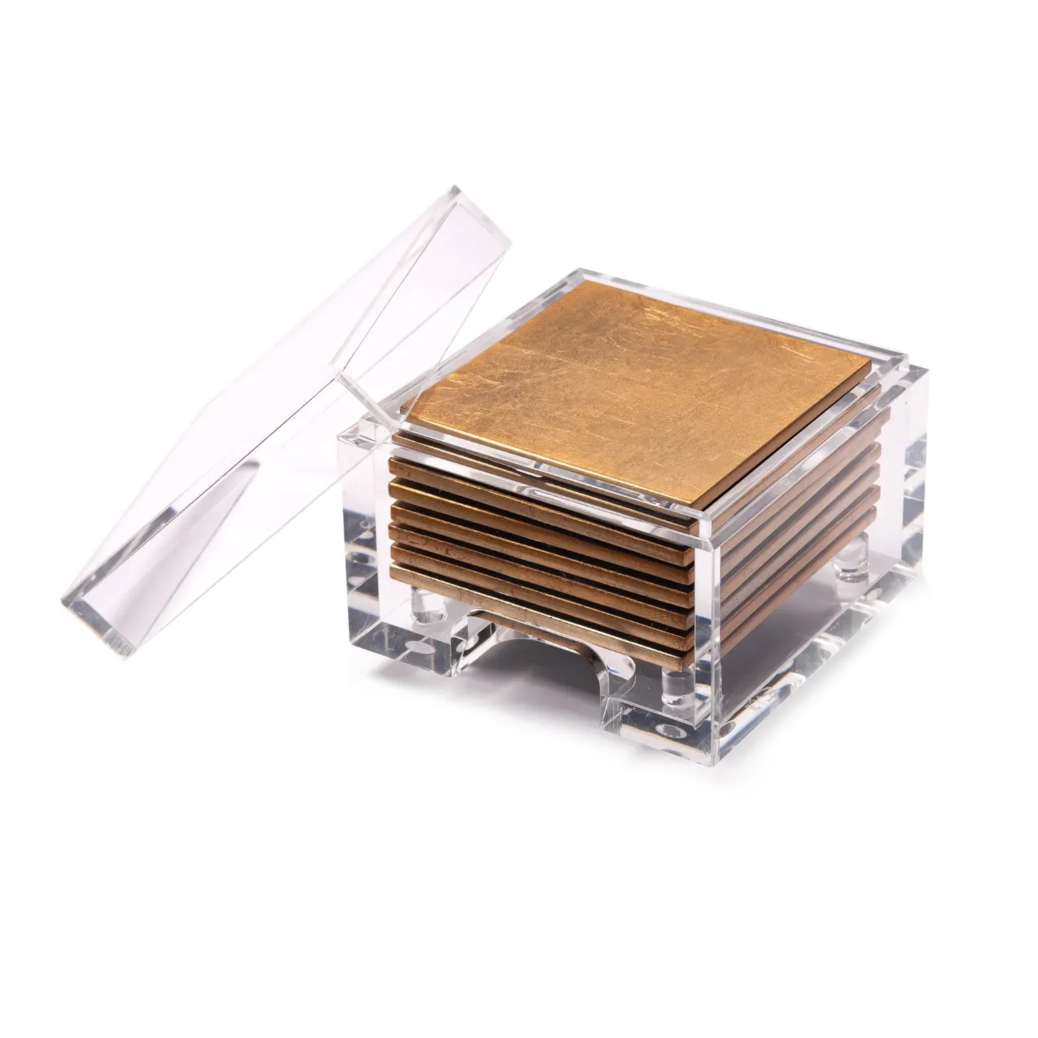 Acrylic Coastbox with Storage - Gold, Acrylic