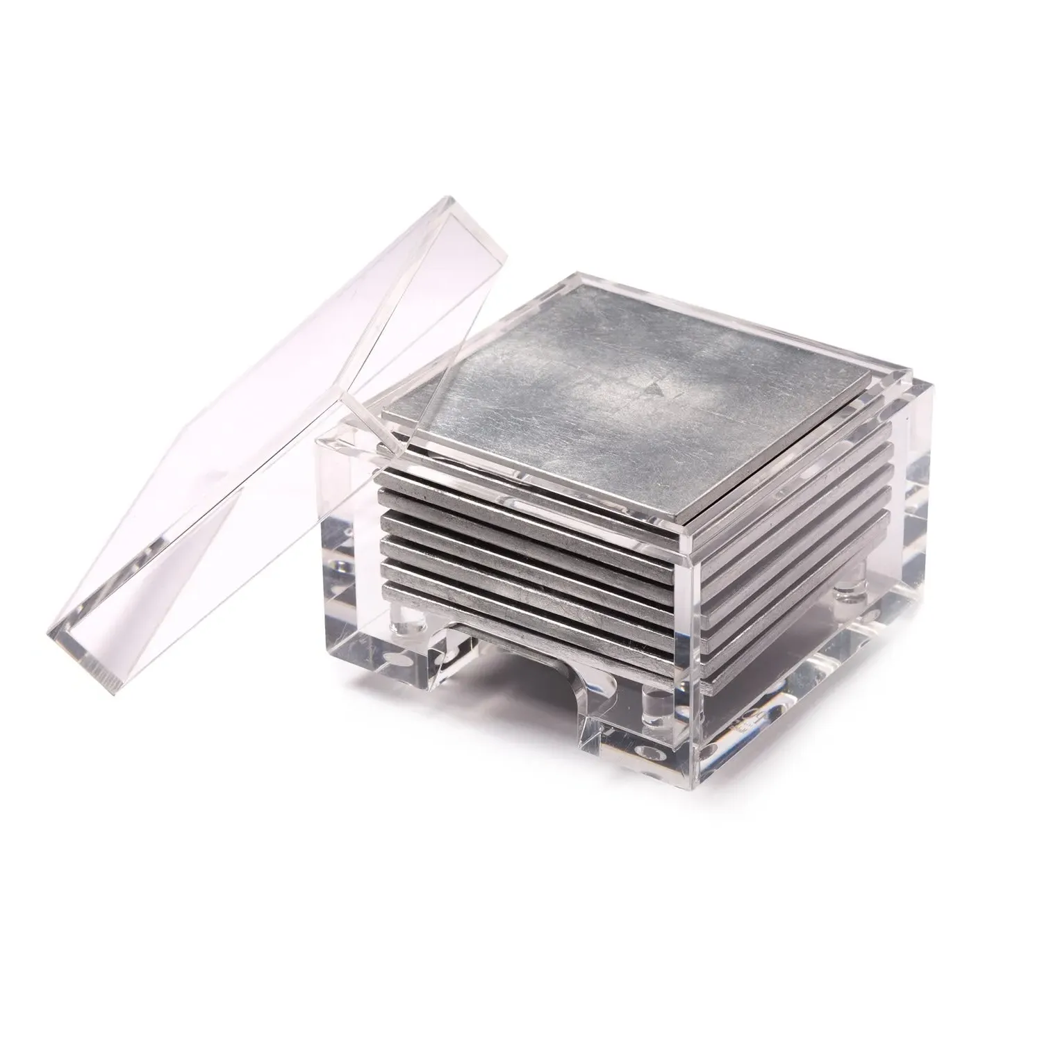 Acrylic Coastbox with Storage - Silver, Acrylic