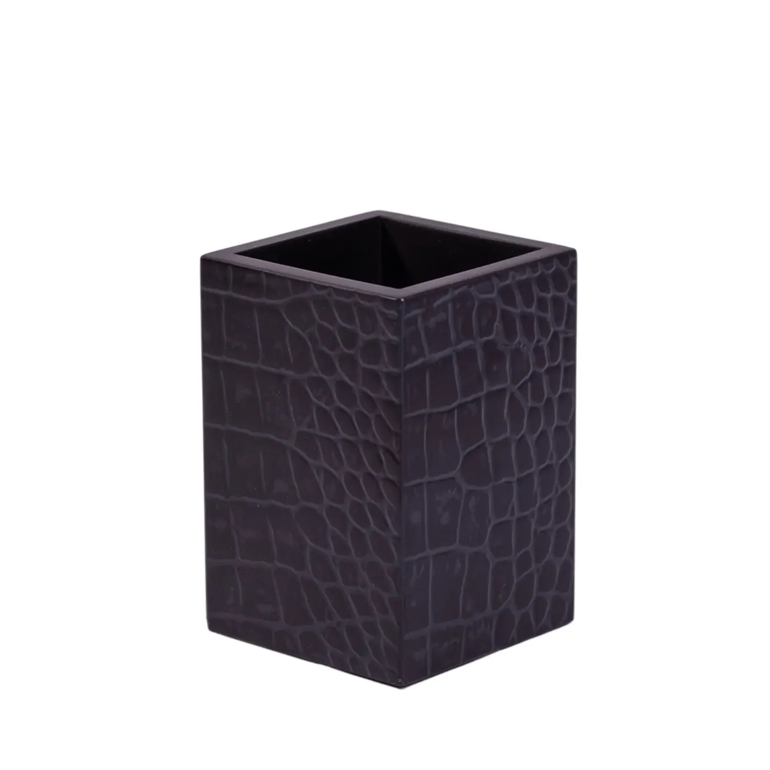 Chelsea Pen Holder - Black, Faux Leather