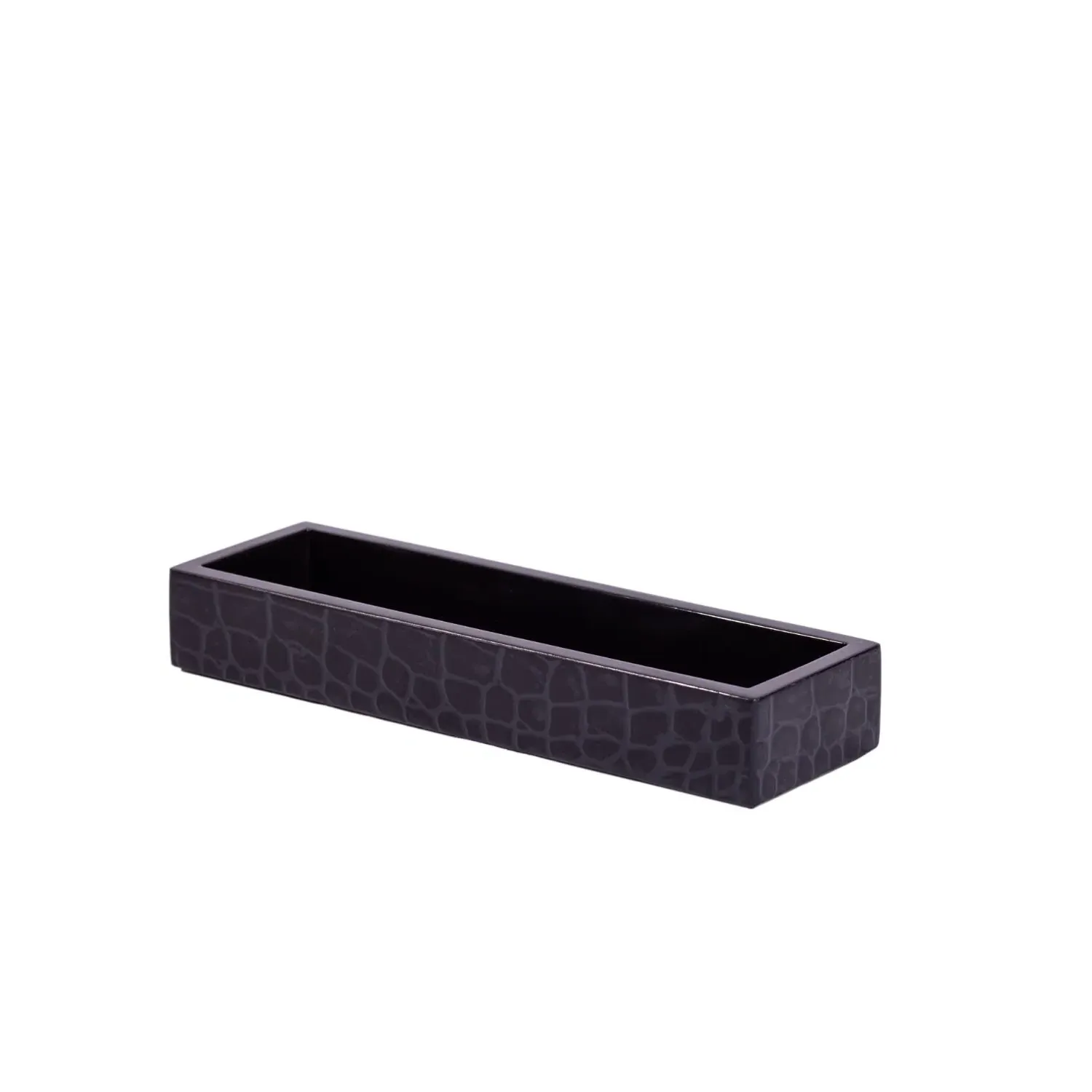 Chelsea Pen Tray - Black, Faux Leather