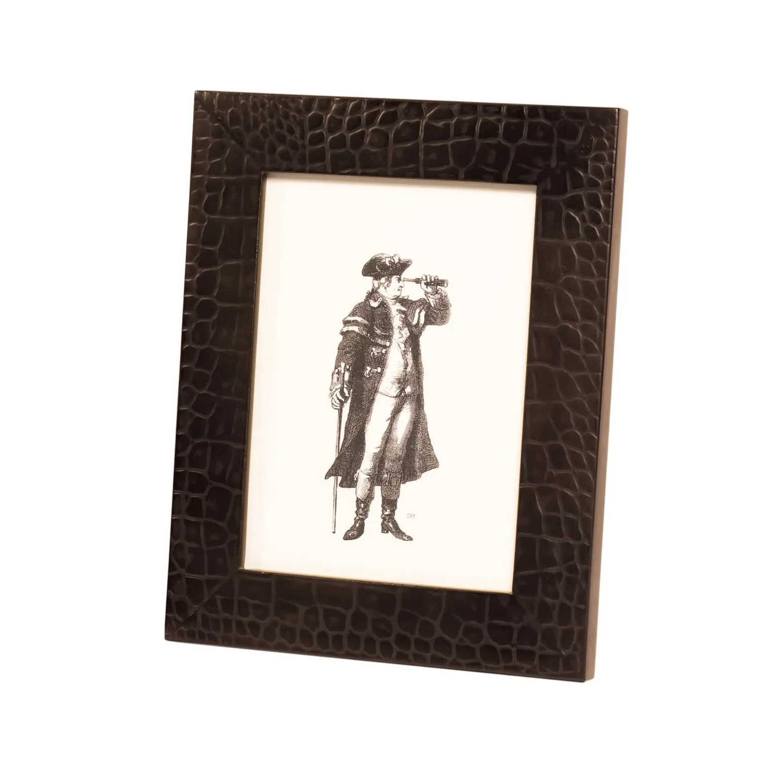 Chelsea Picture Frame - Brown, Faux Leather image