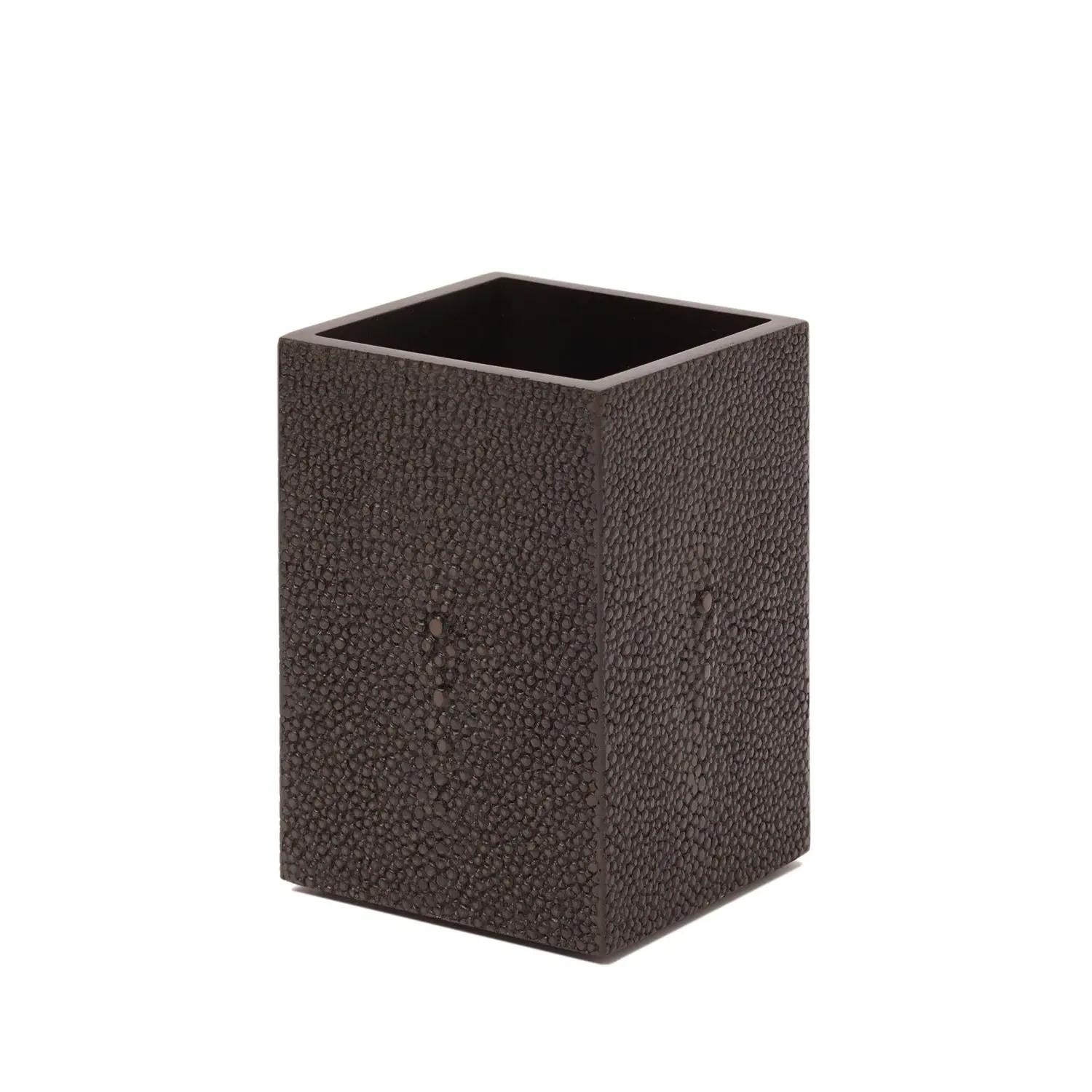 Chelsea Toothbrush Holder - Brown, Shagreen image
