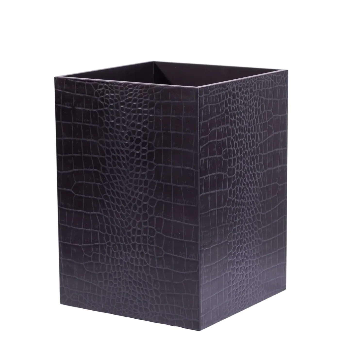 Chelsea Waste Paper Bin - Black, Faux Leather image
