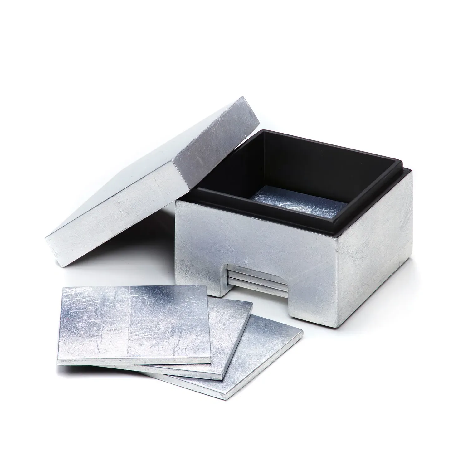 Coastbox Coaster Set with Storage Box - Silver image
