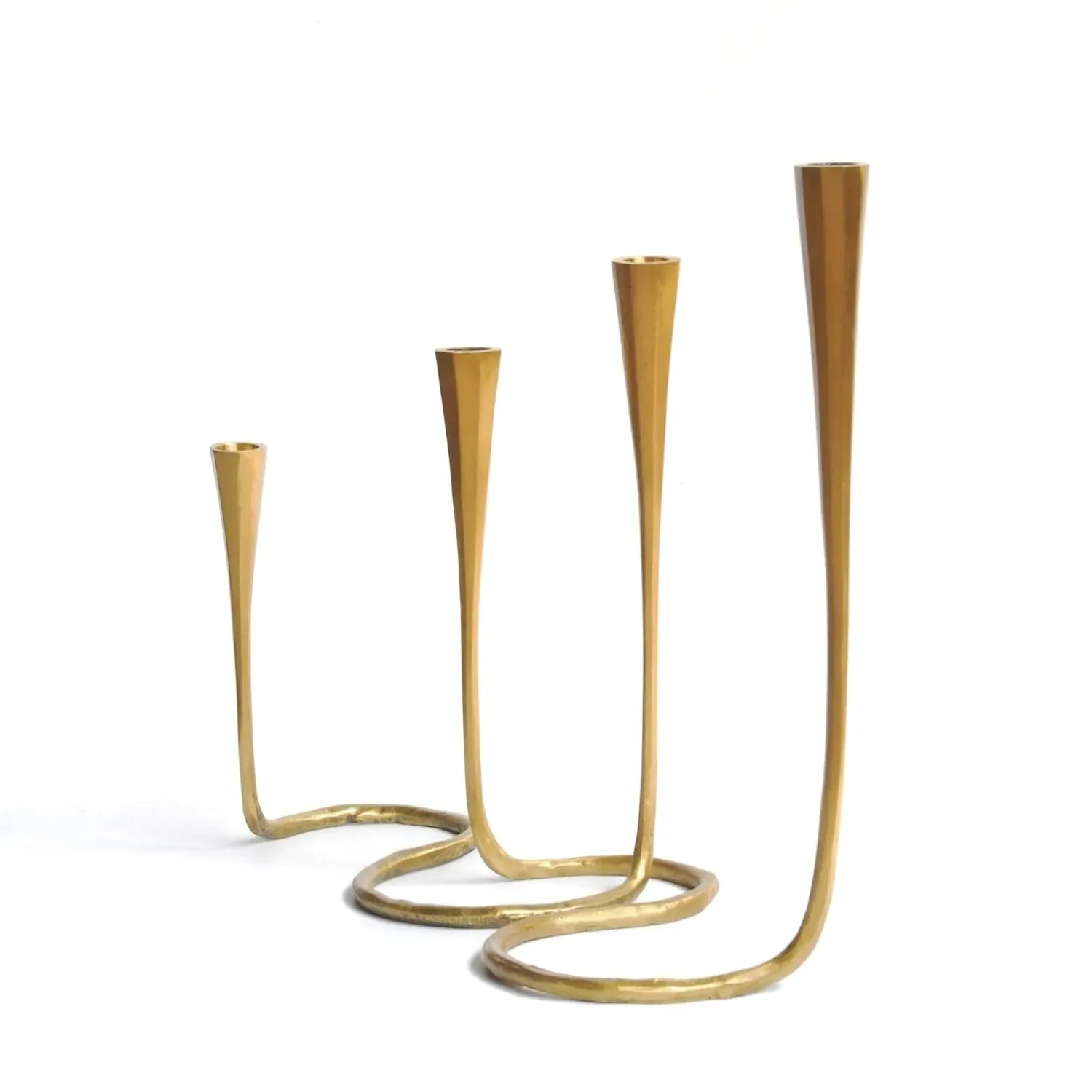 Daisy Low Candle Stand - Gold, Bronze image