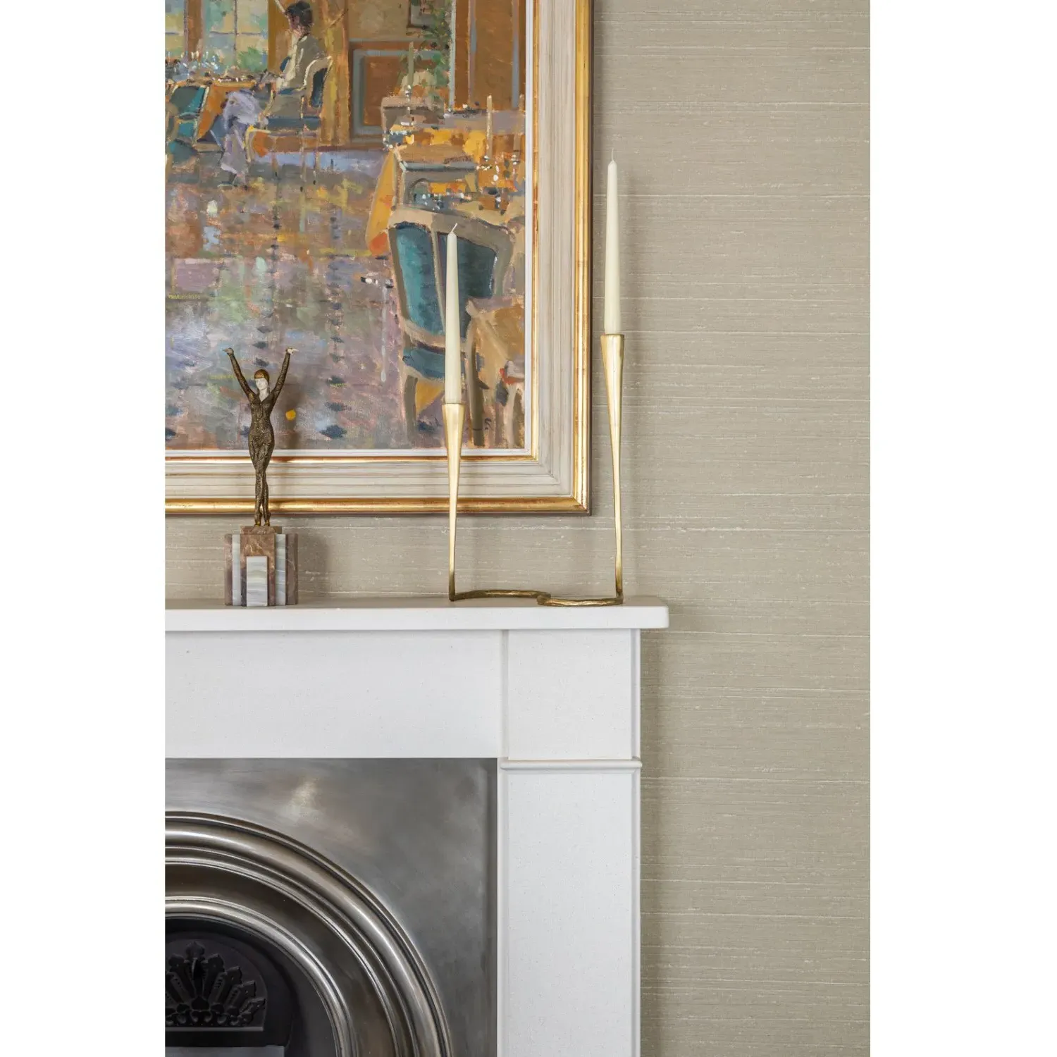 Daisy Tall Candle Stand - Gold, Bronze