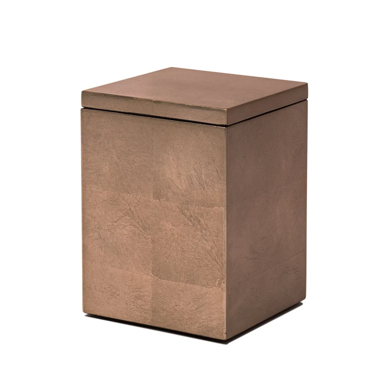 Kensington Cotton Wool Box - Taupe, Silver Leaf