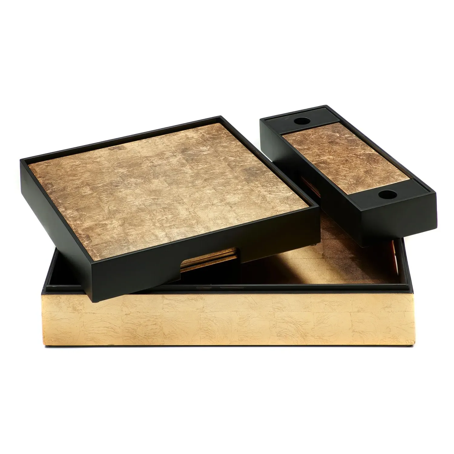Matbox Silver Leaf Placemat Set - Gold, Wood image